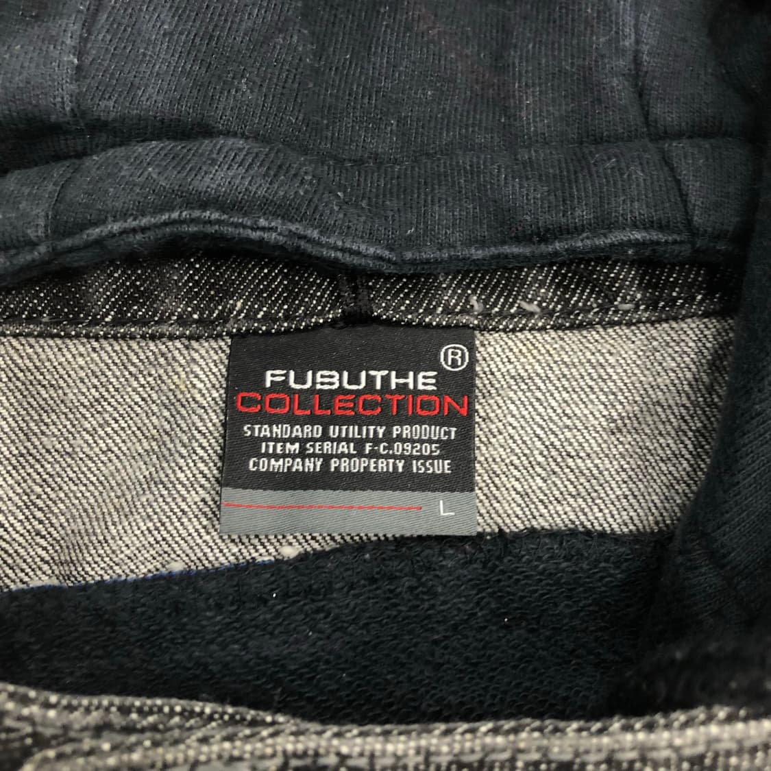 후부 데님 후디드 레이싱 바이커 자켓 상품이미지8