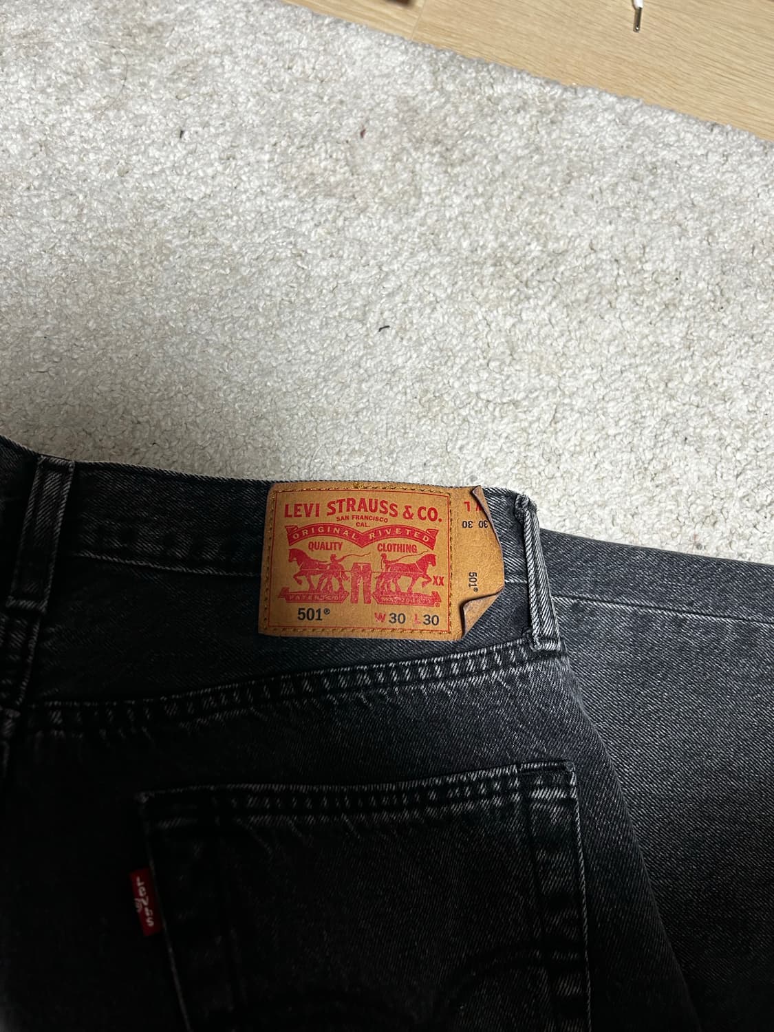 리바이스501 흑청 30/30 판매 상품이미지2