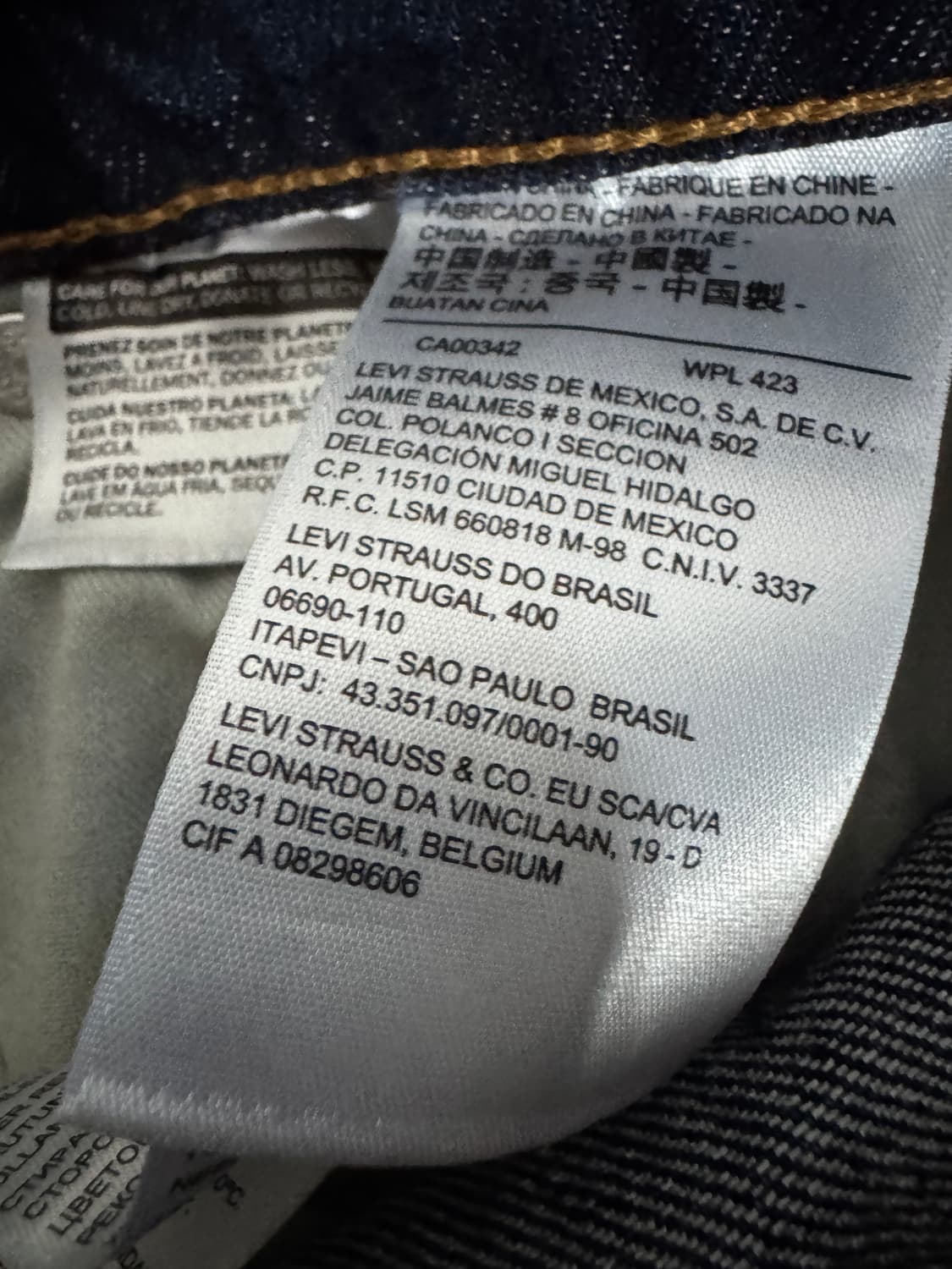 리바이스 511 빈티지 워싱 데님팬츠 34.6인치 상품이미지4