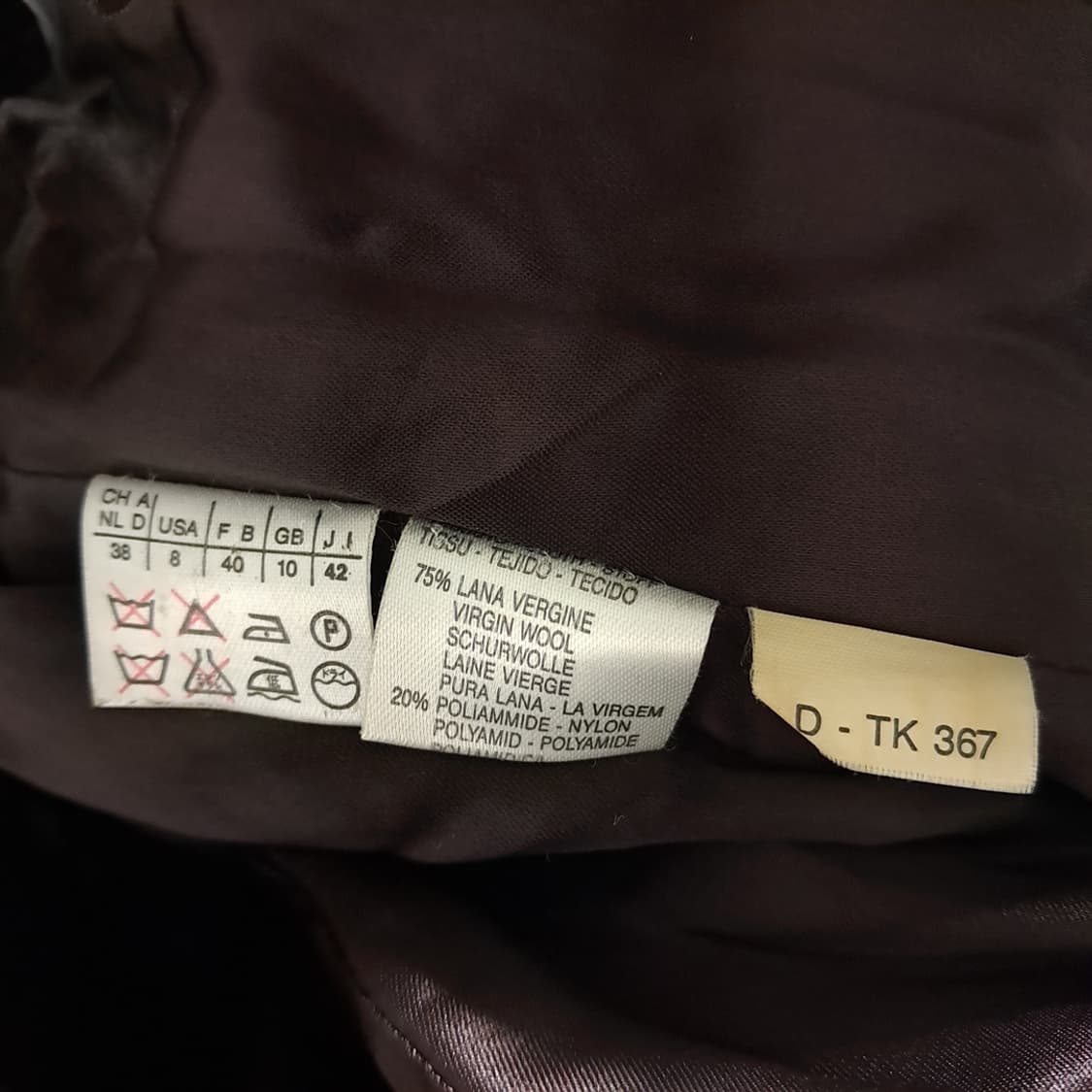 CL227 L 막스앤코 90s 이태리판 울캐시미어 차콜 코트 상품이미지5
