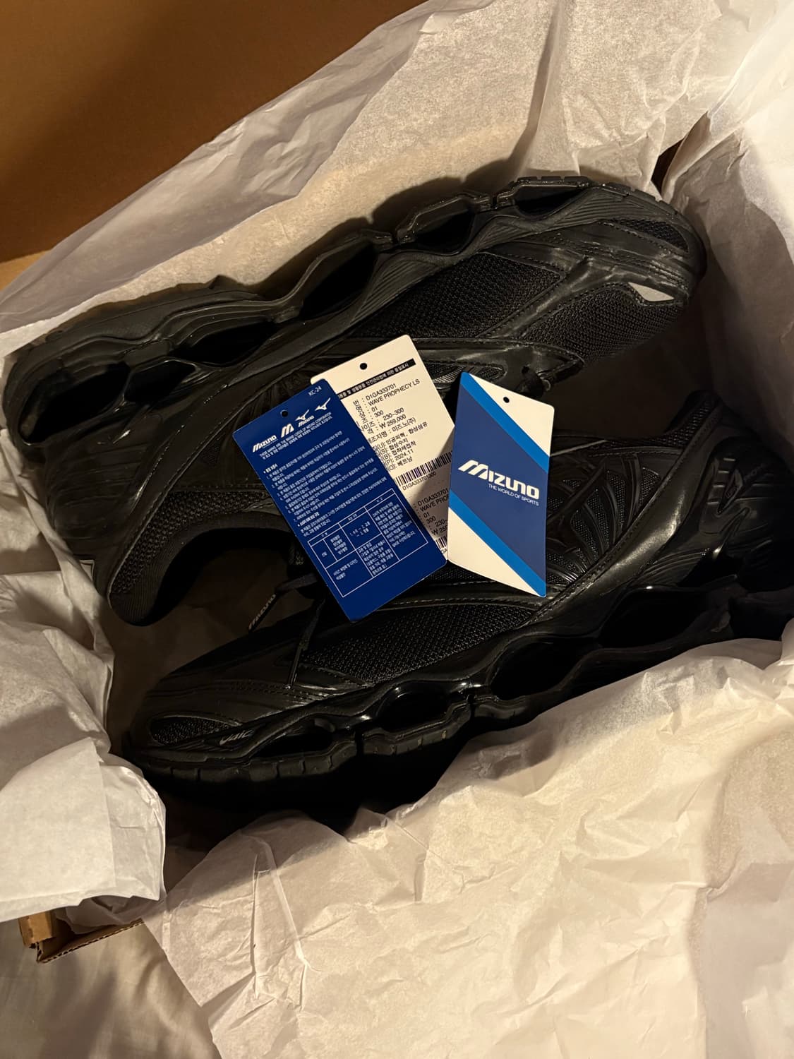 미즈노 웨이브 프로페시 LS 올블랙 300 상품이미지4