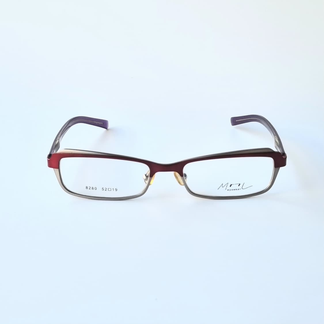 데드스탁  긱시크 사각 레드&실버 투톤 안경테 349 상품이미지2