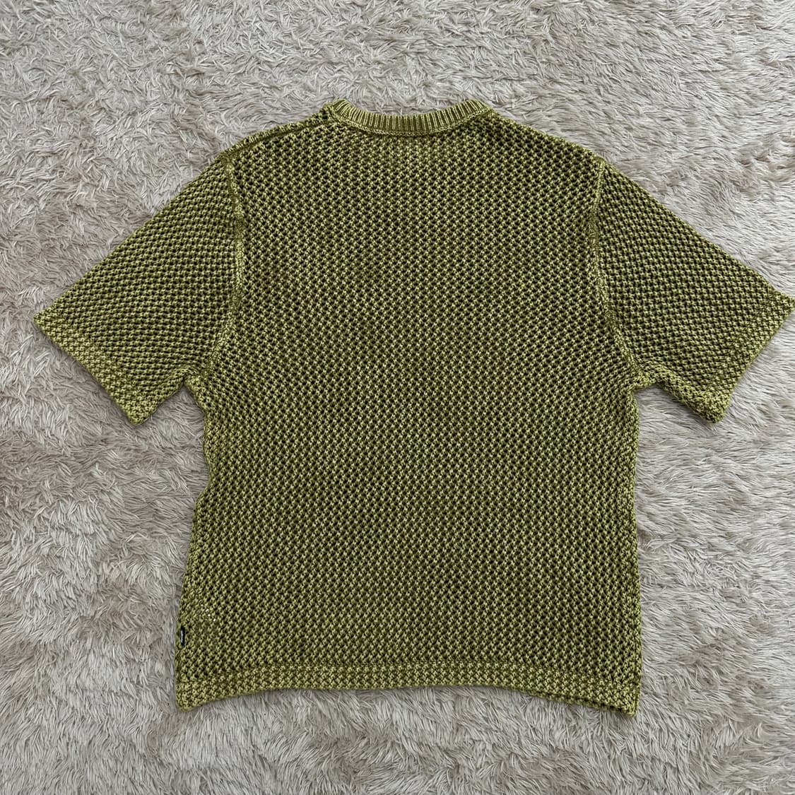 스투시 o’dyed mesh crew 메시크루 카키 상품이미지4