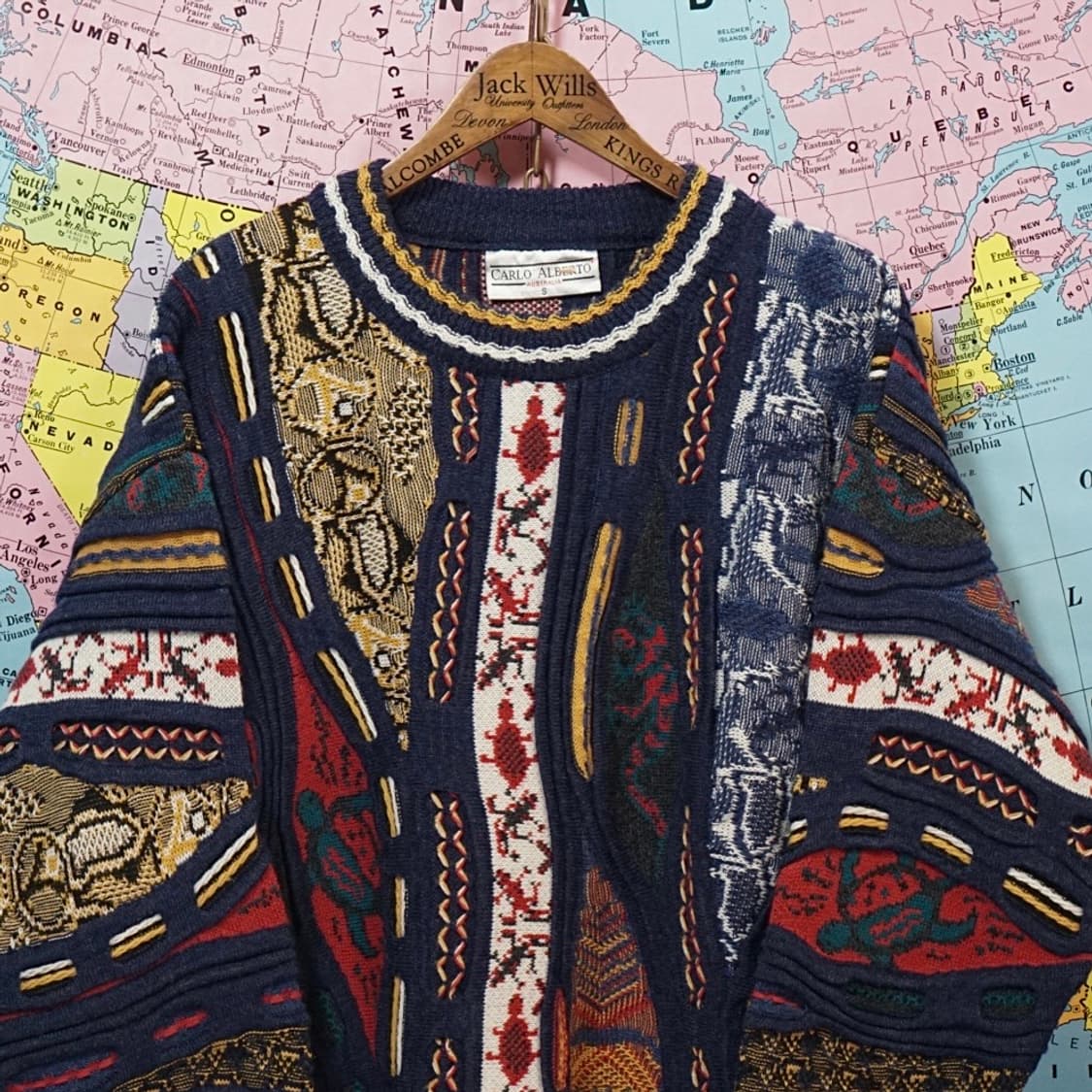 90s 오스트레일리아 Carlo 케이블 니트 상품이미지2