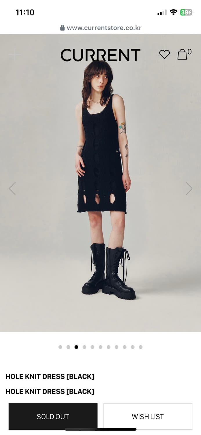 커렌트 hole knit dress 홀 니트 원피스 상품이미지4