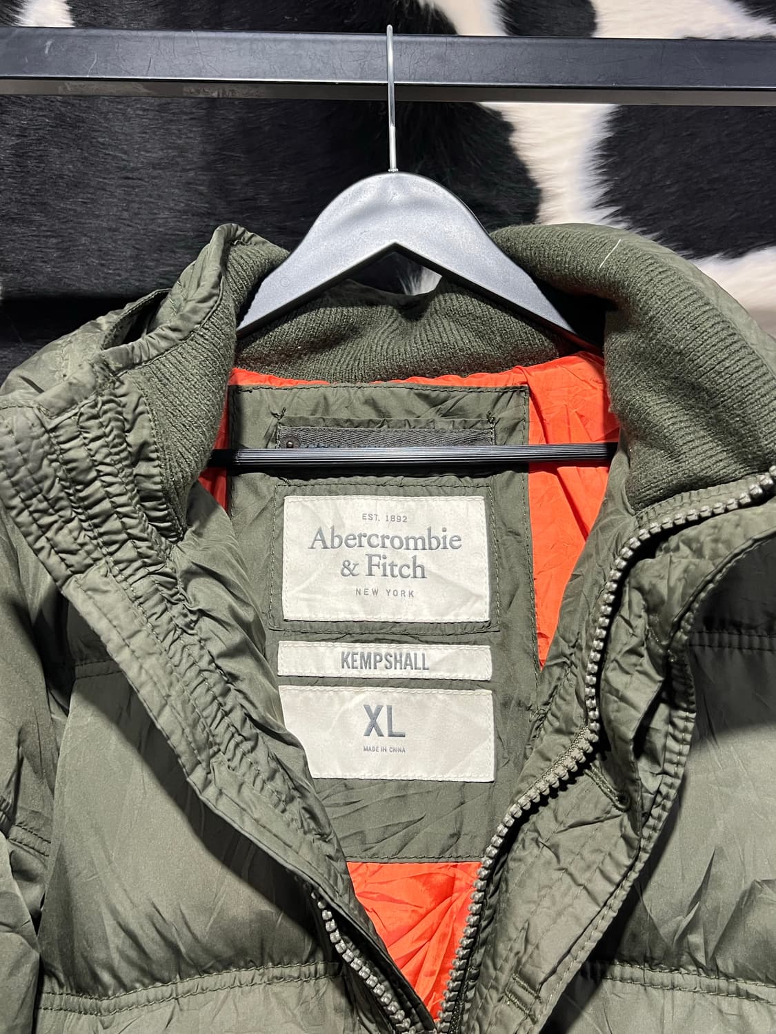 아베크롬비 패딩 카키 L 상품이미지7