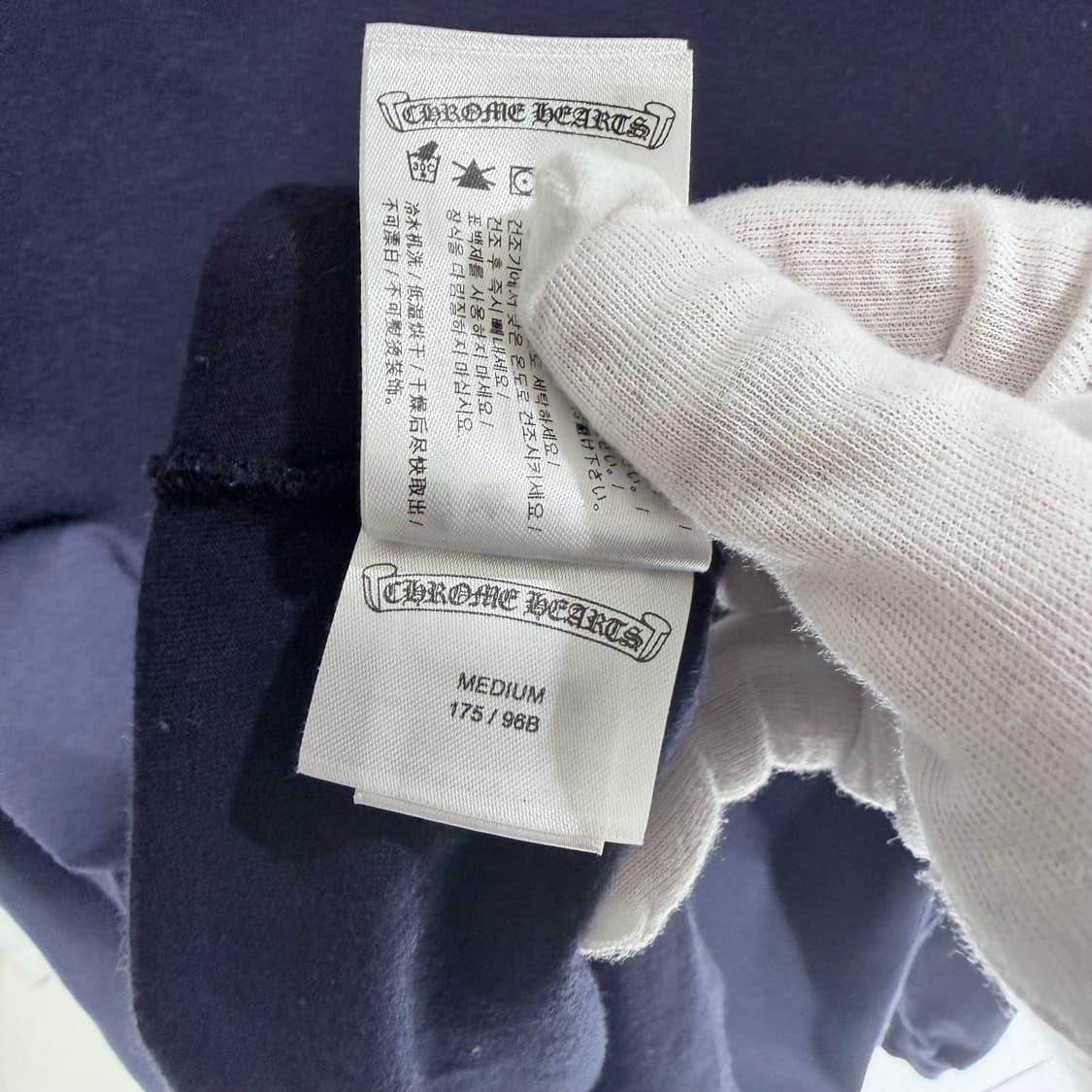 M / 크롬하츠 대거 골드 플로랄 네이비 롱슬리브 상품이미지5