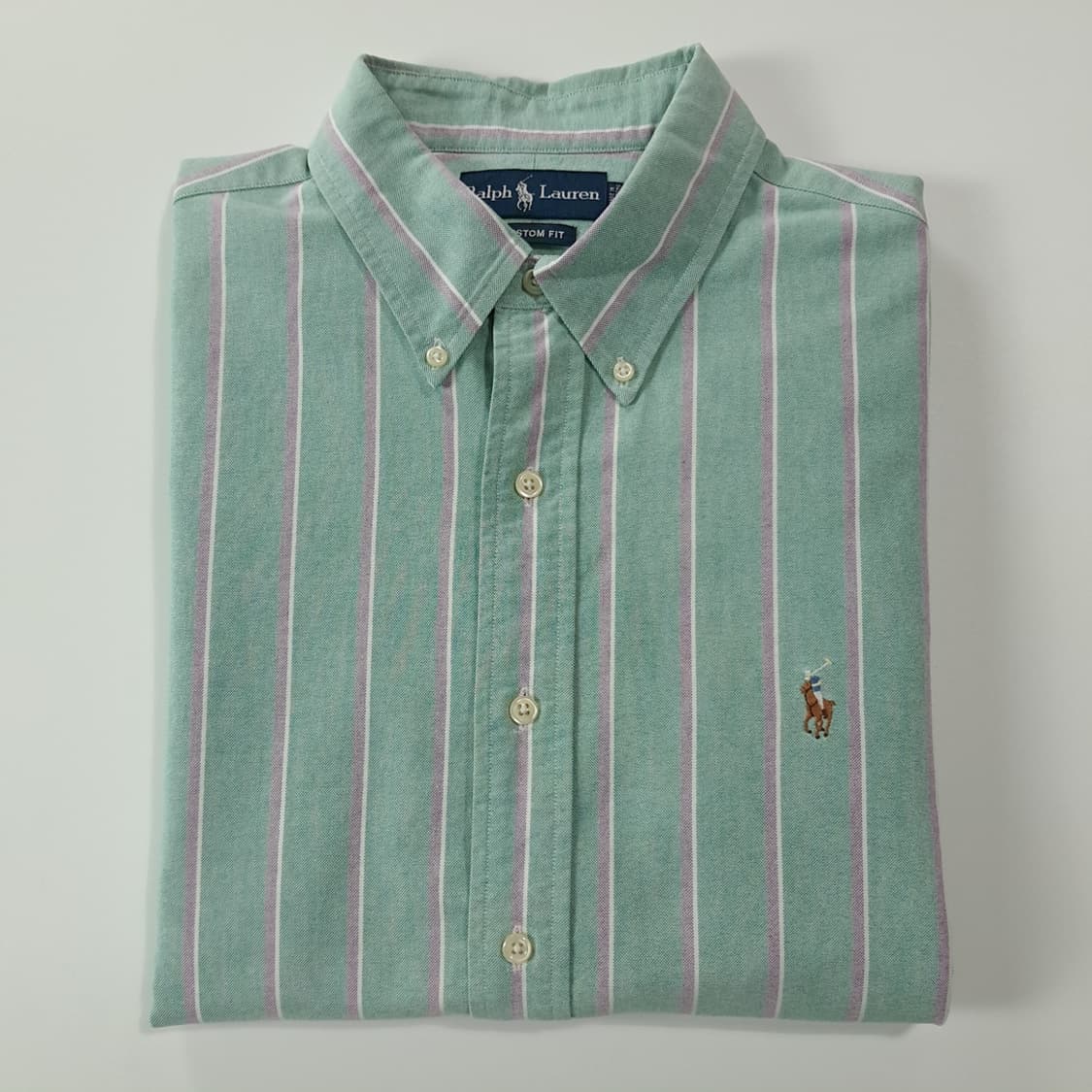 CK294 L 폴로 90s 홍콩판 커스텀핏 스트라이프 셔츠 남방 상품이미지7