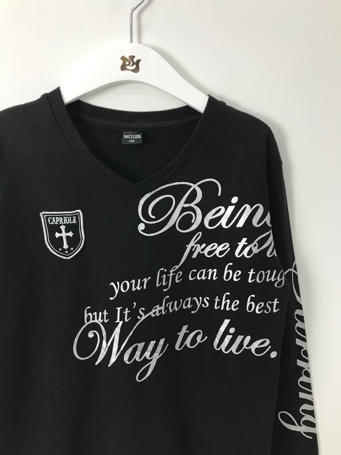 Jpn Y2k Silver Lettering Long Sleeve 상품이미지6