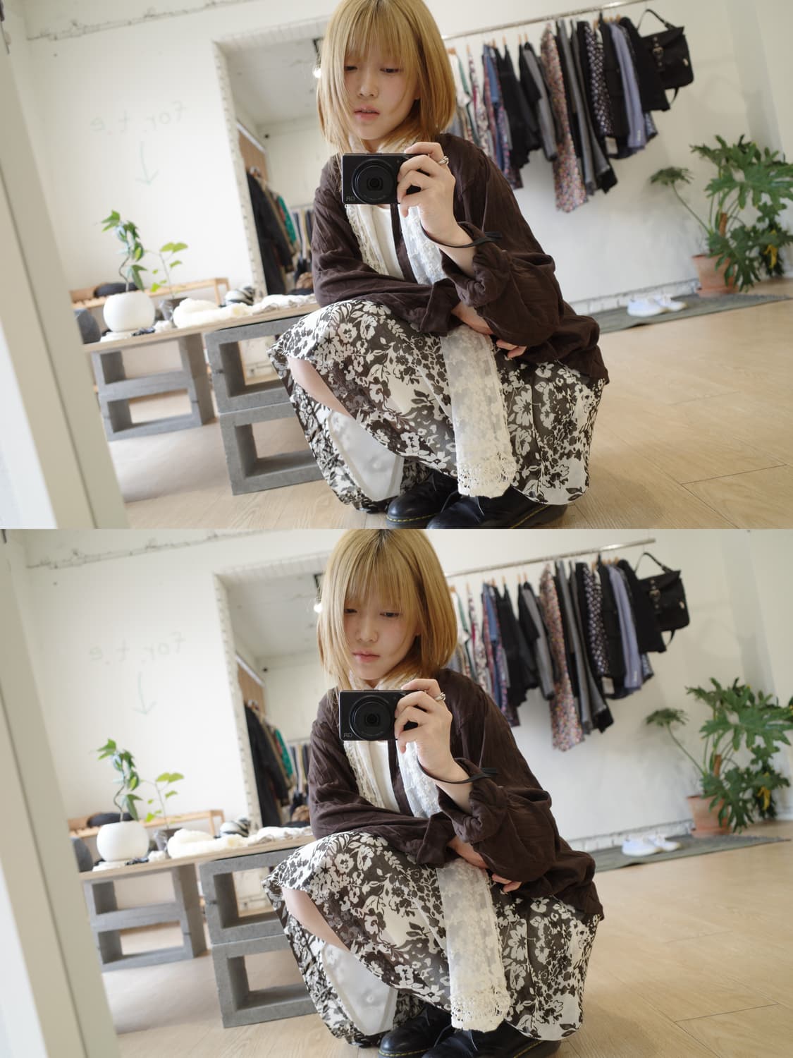 브라운 프릴 셔츠 상품이미지3