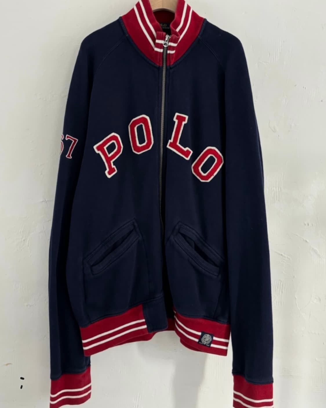 Polo 폴로 랄프로렌 신형 네이비 아치로고 풀집업 상품이미지3