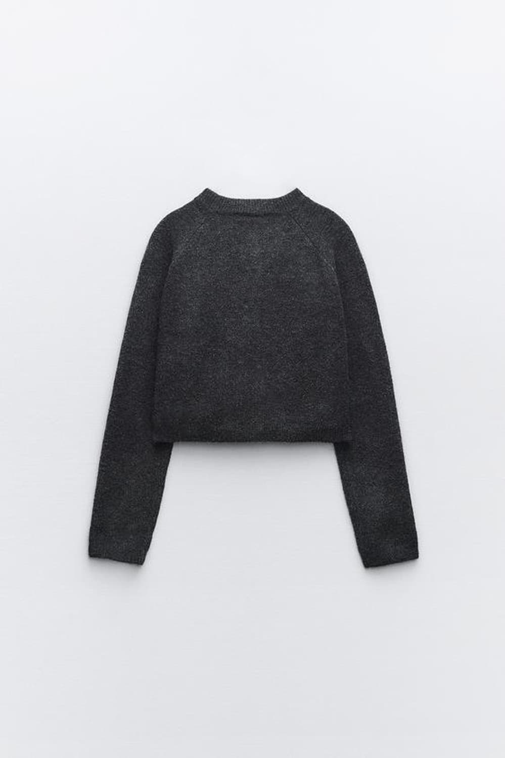 자라 니트 크롭 재킷 차콜 M 상품이미지2