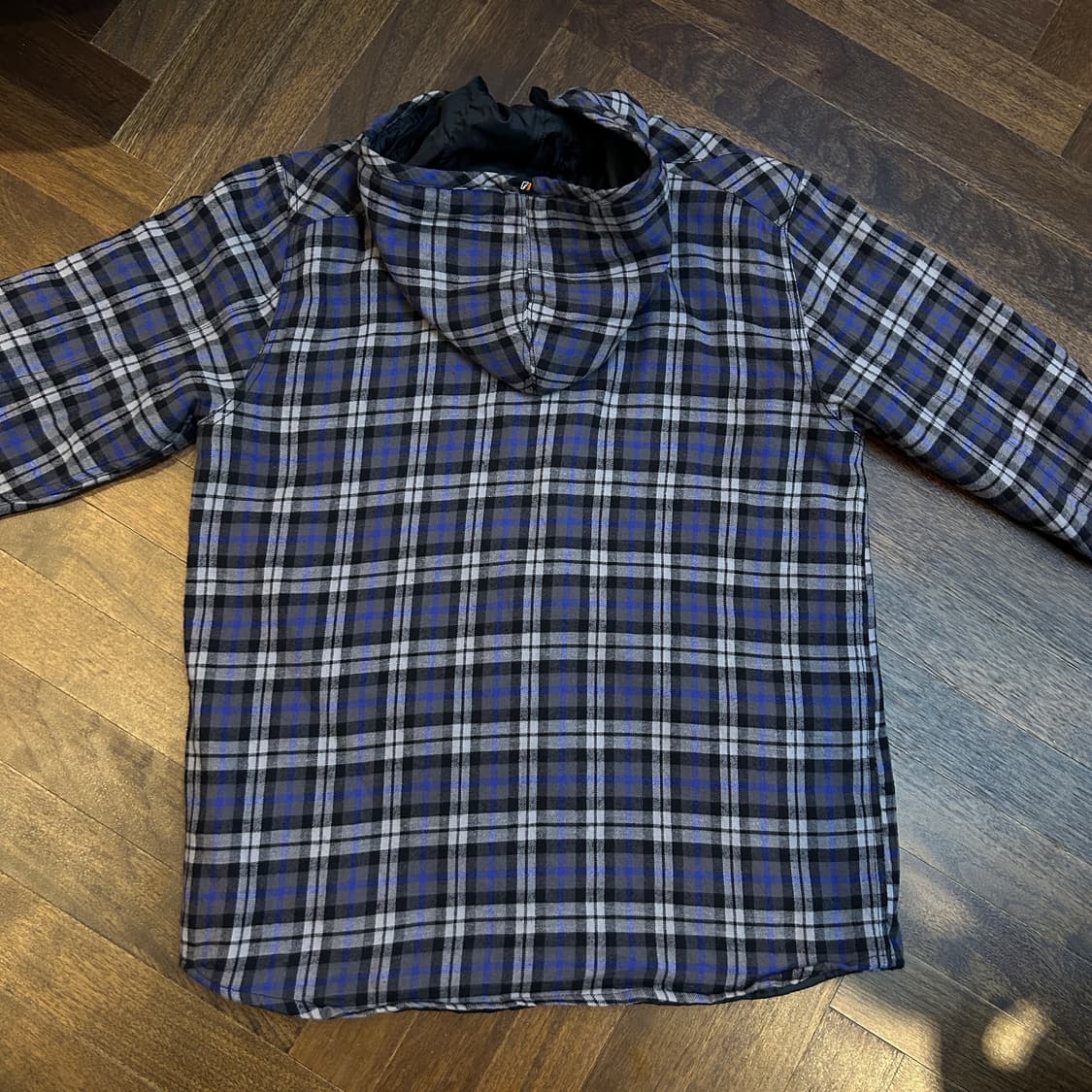 Amplify JPN 일본 빈티지 퀼팅 버튼 후드셔켓 자켓 버버리체크 상품이미지3