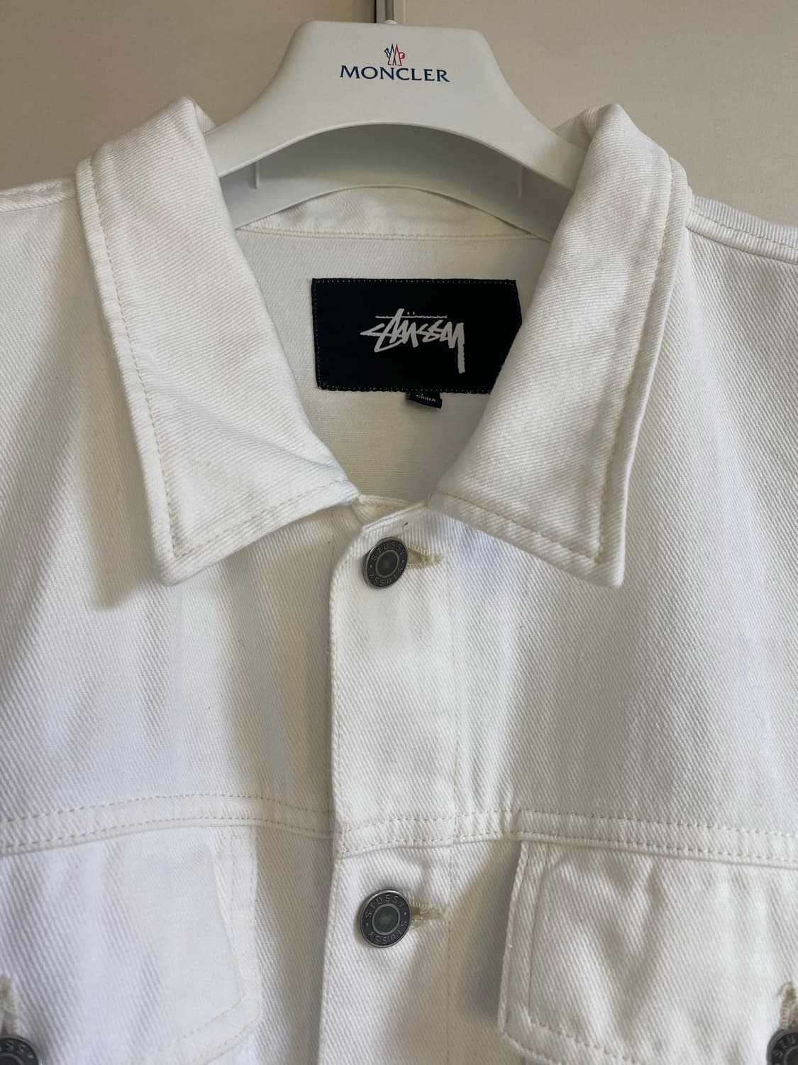 스투시 화이트 트러커 자켓 L 상품이미지2