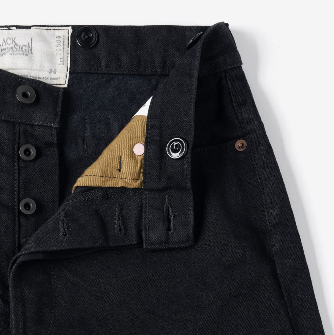 블랙샤인 15oz블랙데님팬츠 상품이미지3