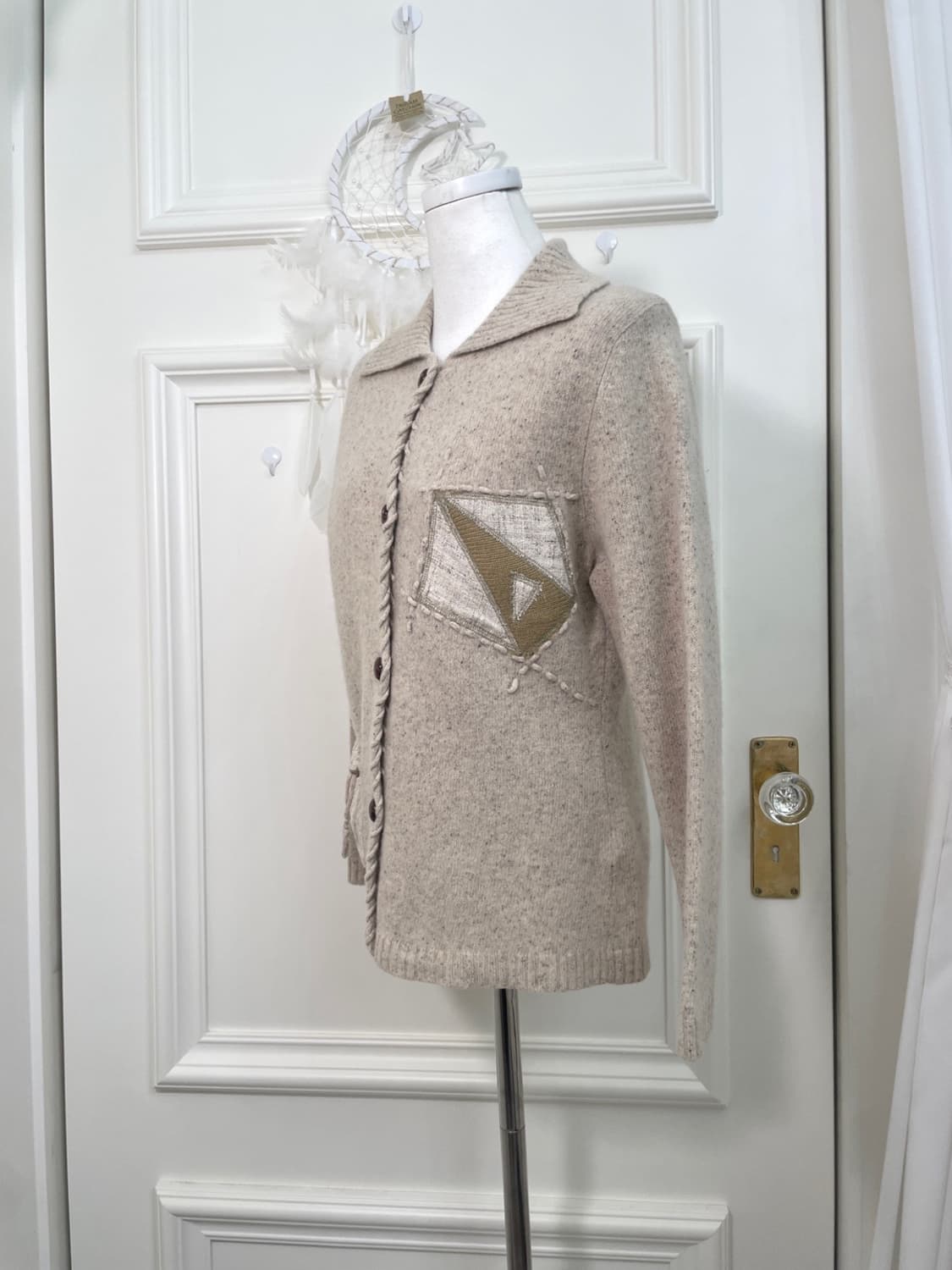 graybeige stitch point pouch point mori 상품이미지2