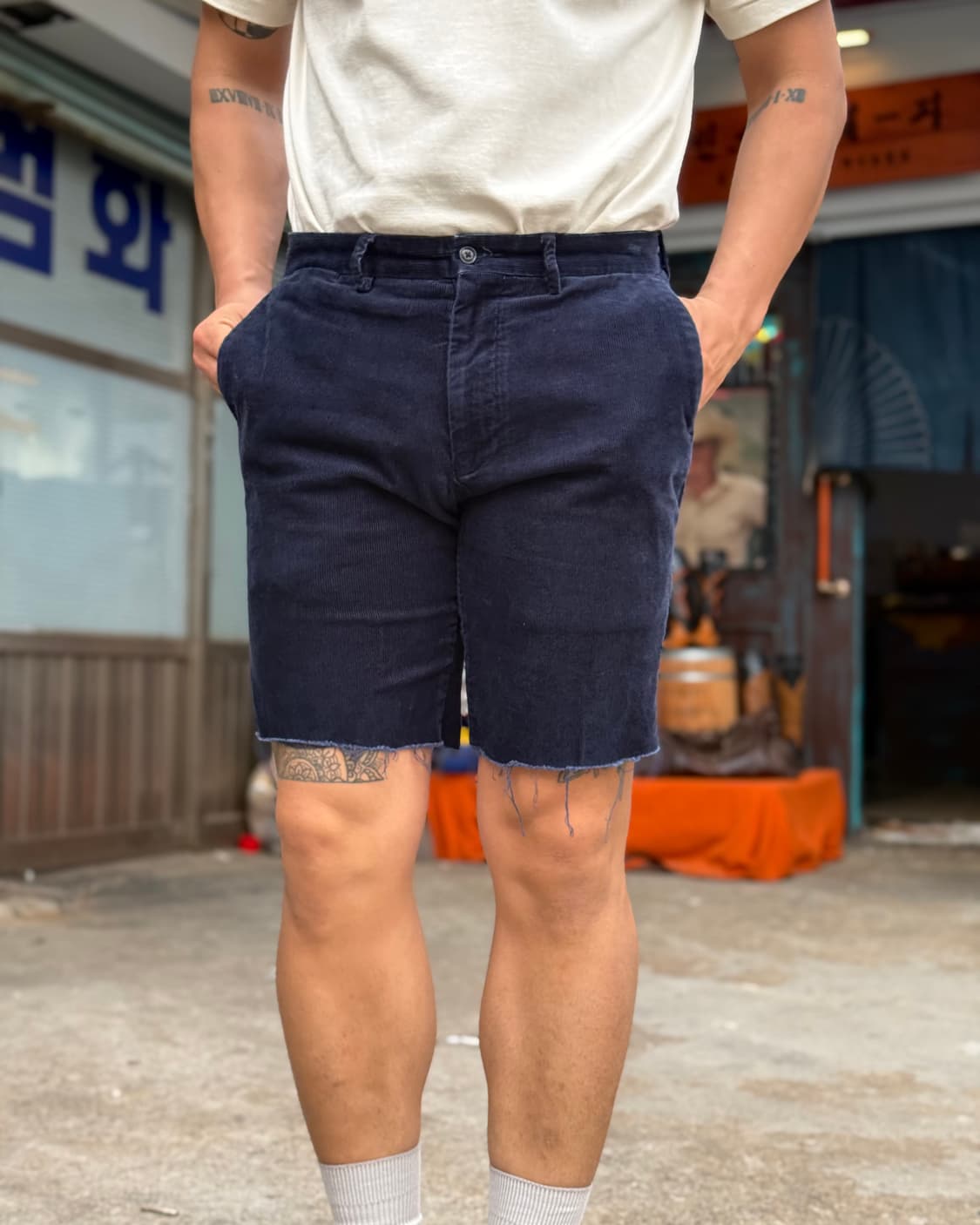 폴로 랄프로렌 클래식핏 코듀로이 컷오프 쇼츠 32 상품이미지9