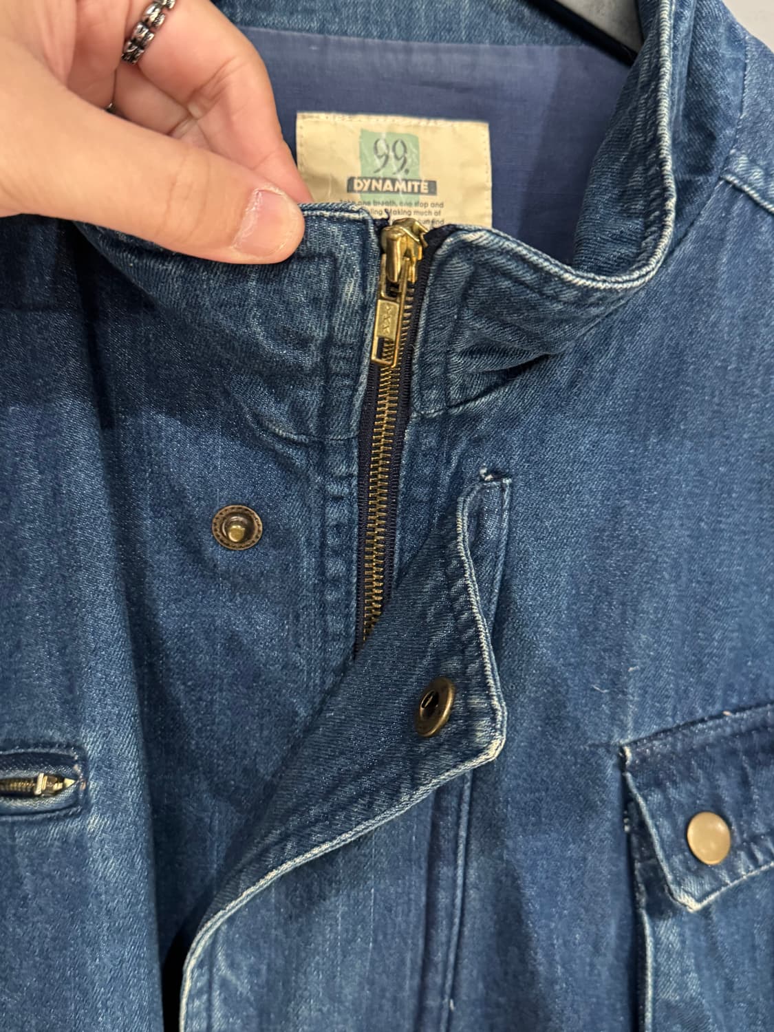90s Dynamite 디테일 데님 봄버자켓  상품이미지4