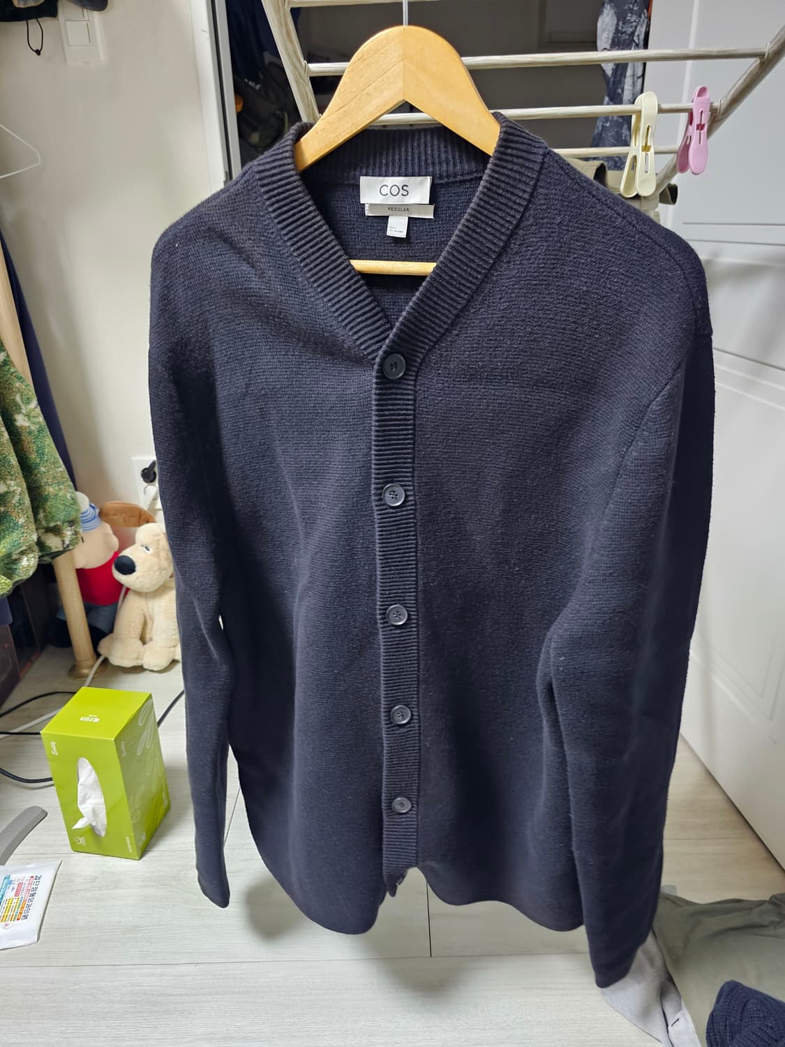 COS 코스 남자 가디건 블랙  상품이미지1