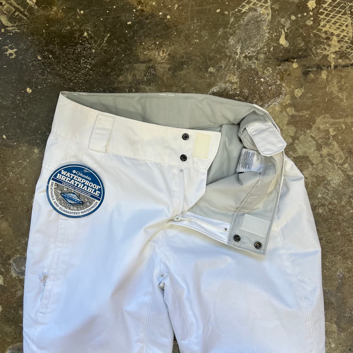 XS) 새제품 컬럼비아 화이트 보드복 팬츠 스키 바지 스노우보드 바지 상품이미지4