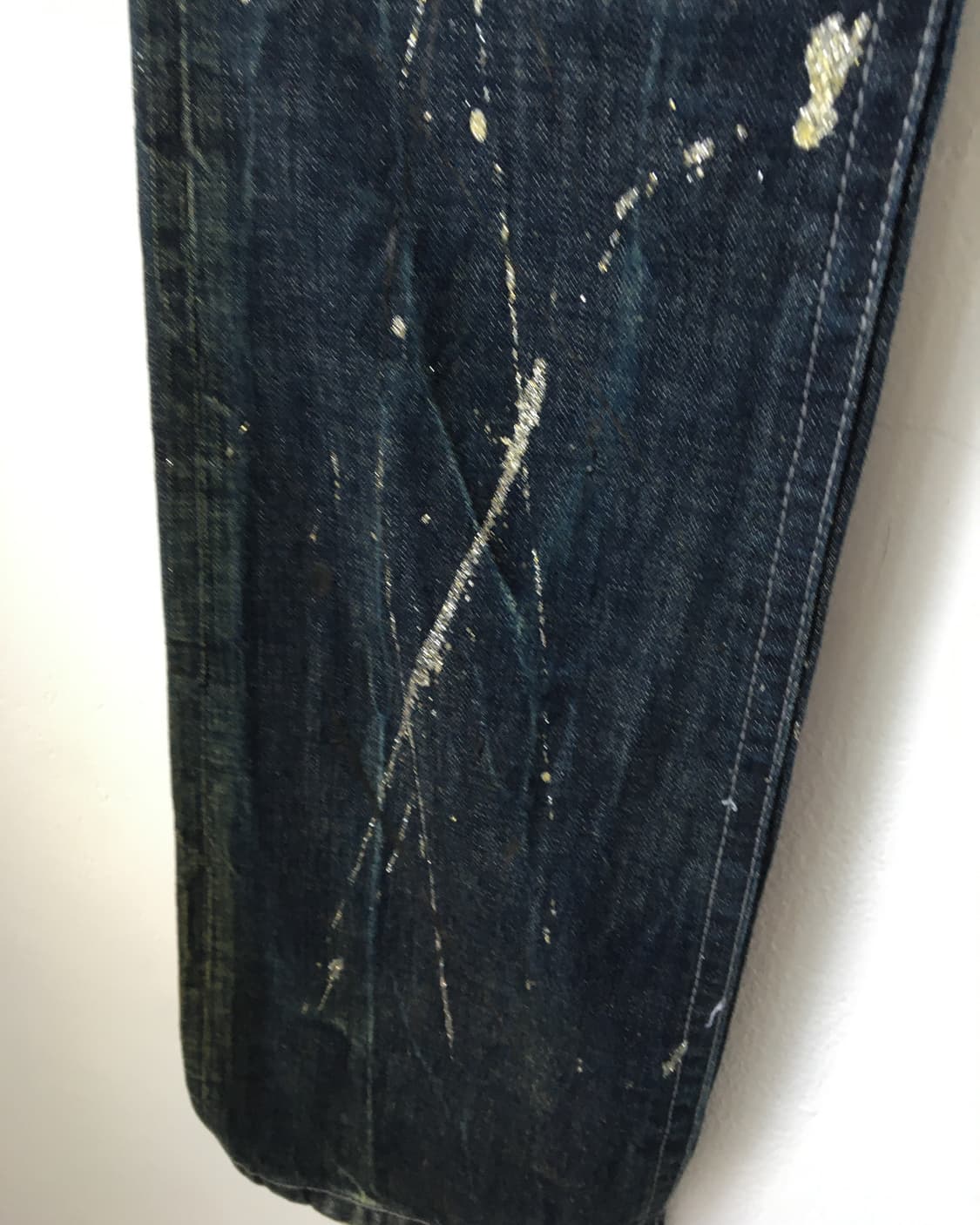 Painted washing denim pants 상품이미지4