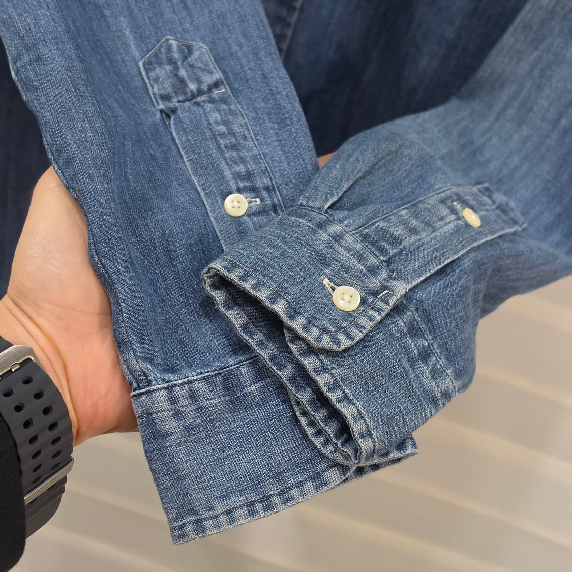 랄프로렌 샴브레이 데님 셔츠- XS 상품이미지4