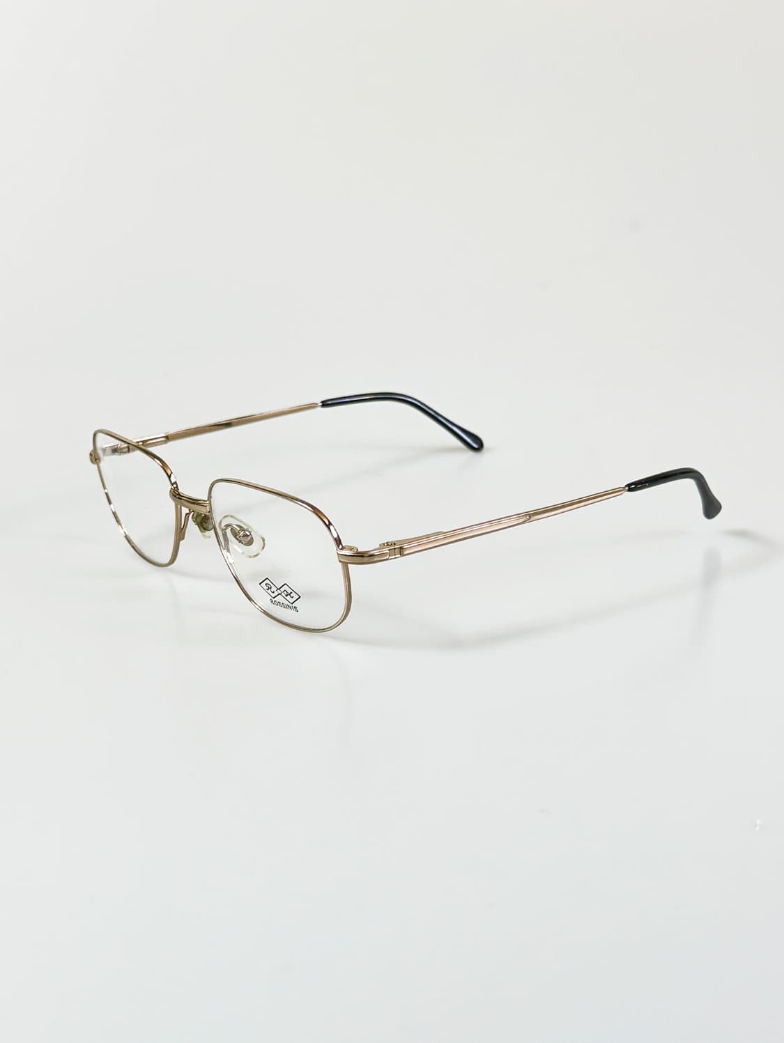 90s ROSSINIS 골드 슬림 스퀘어 메탈 빈티지 안경 상품이미지3