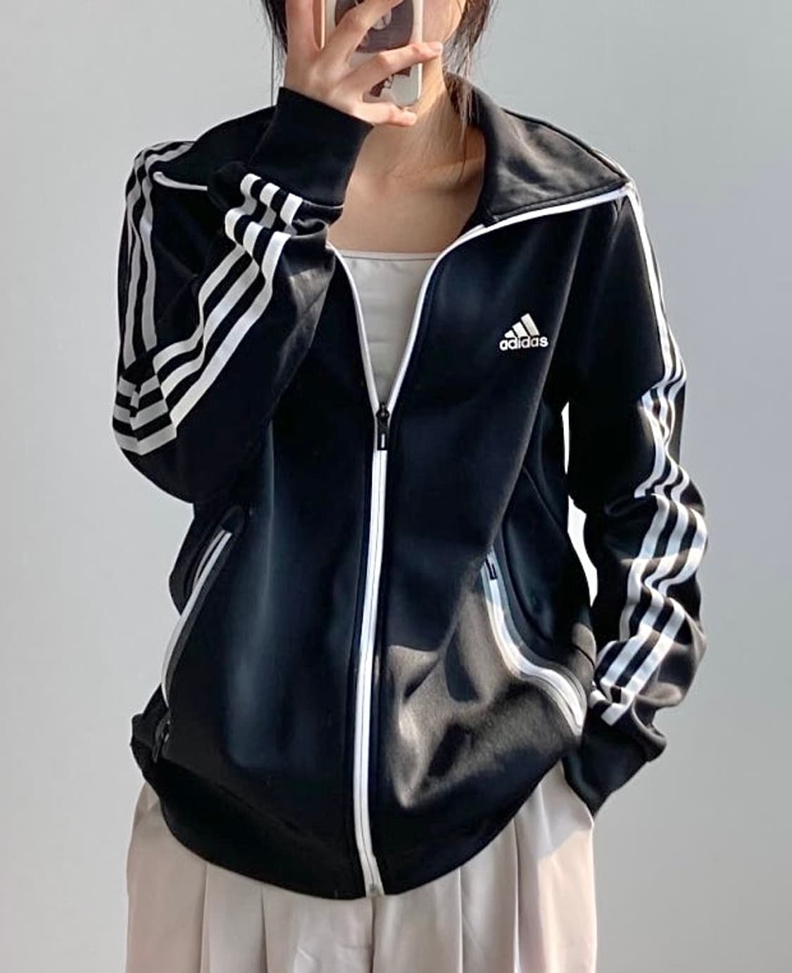 아디다스 정품 져지 저지 트랙탑 집업 100 L 올드스쿨 퍼포먼스 런닝  상품이미지2