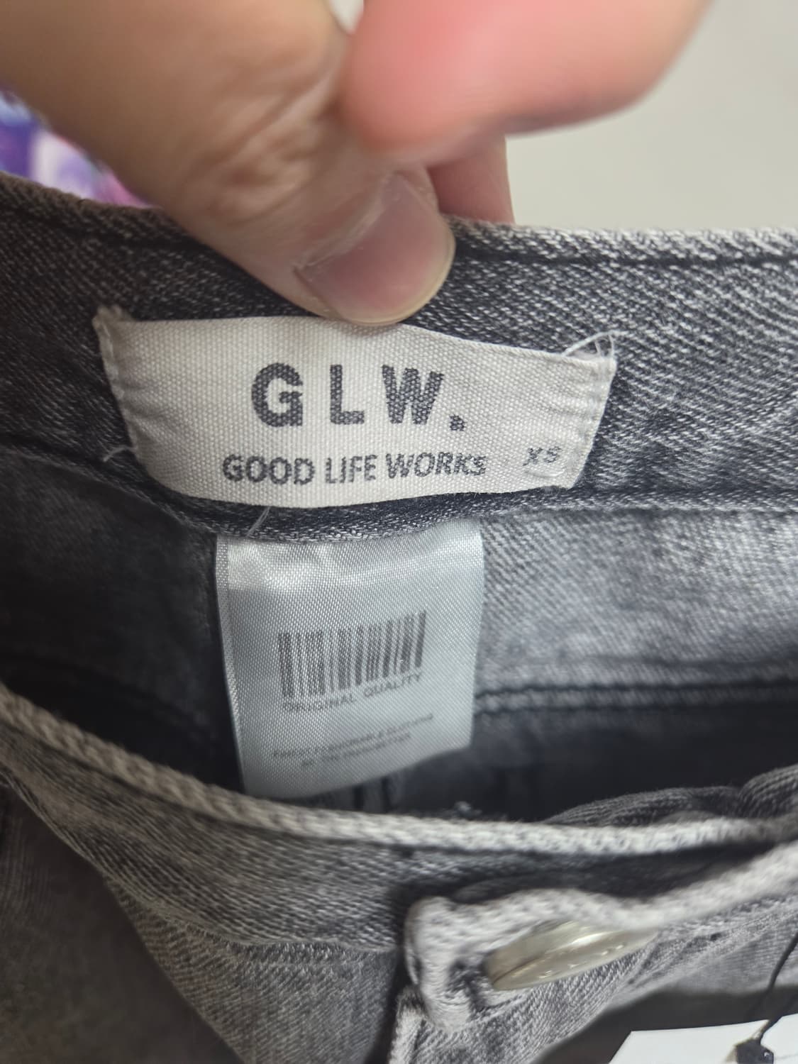 굿라이프웍스 이지 와이드 데님 팬츠 그레이 상품이미지7