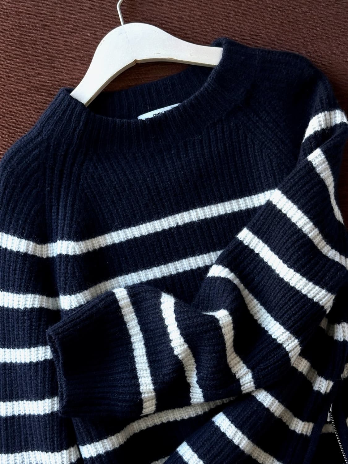 Middle gauge side zip design knit TOP 상품이미지2