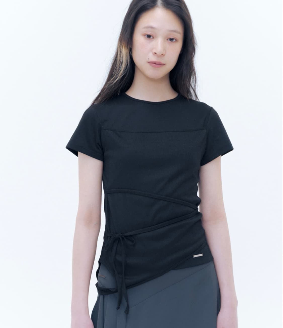 미세키서울 String layered top BLACK (2 사이즈) 상품이미지1