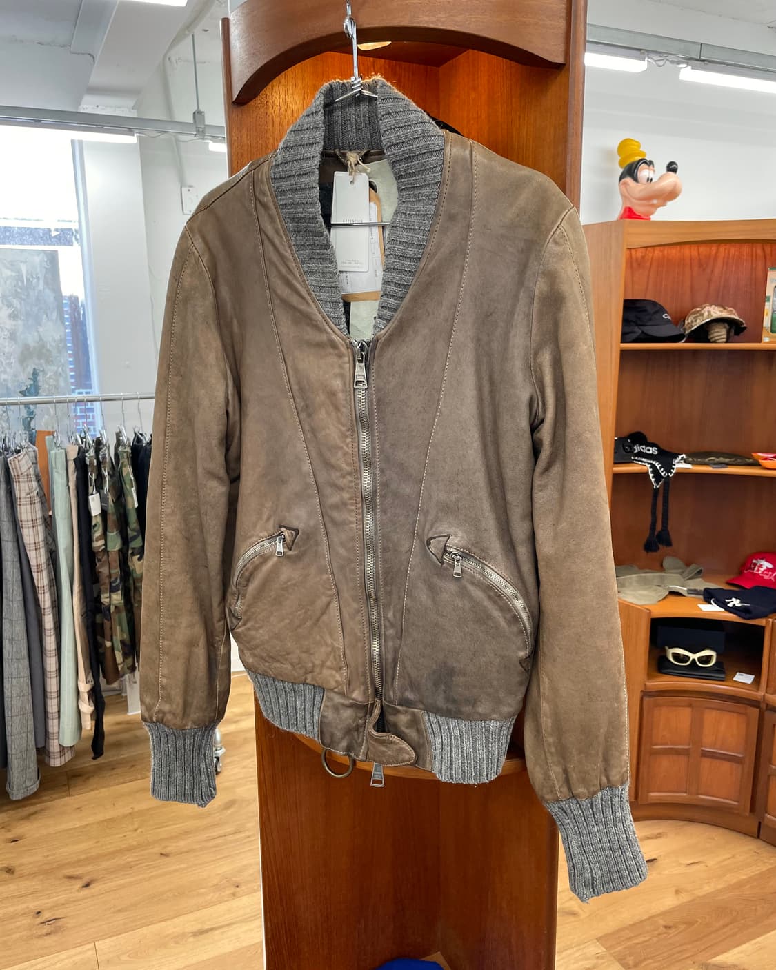 [40] 조르지오브라토 레더 블루종 자켓 상품이미지7