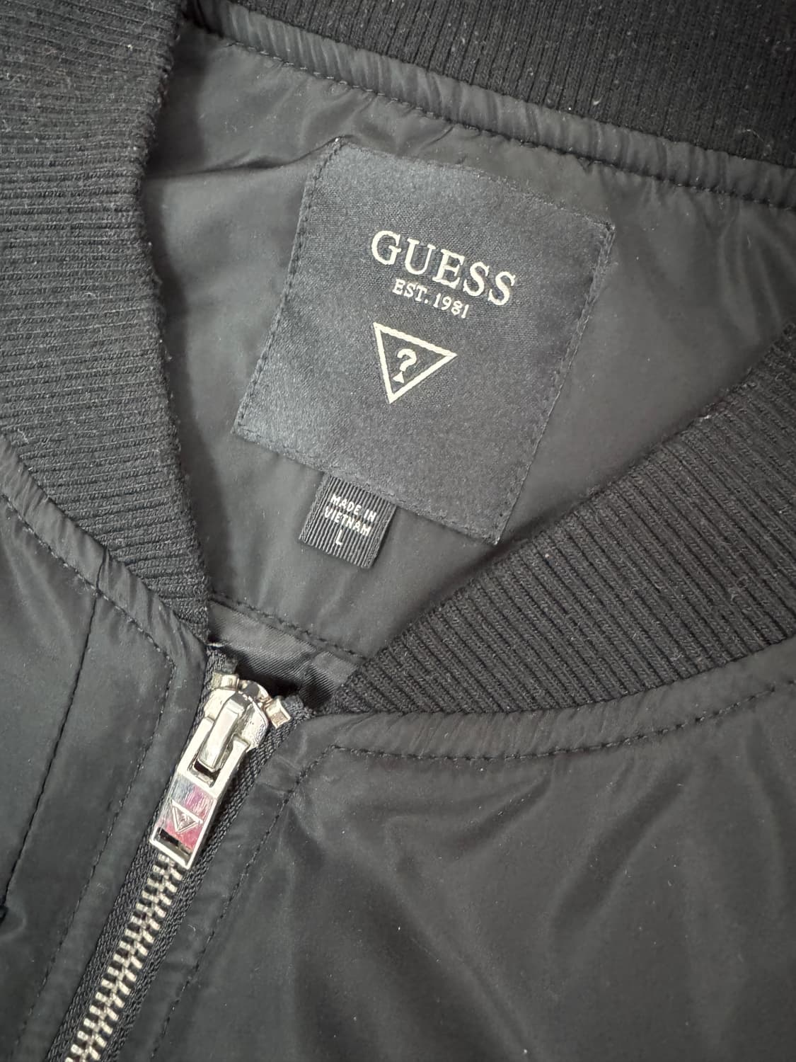 게스 guess 블랙 블루종 봄버 자켓 L 상품이미지3