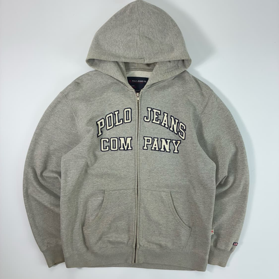 Polo  폴로 진스 컴퍼니 스펠아웃 자수 그레이 후드집업   상품이미지1