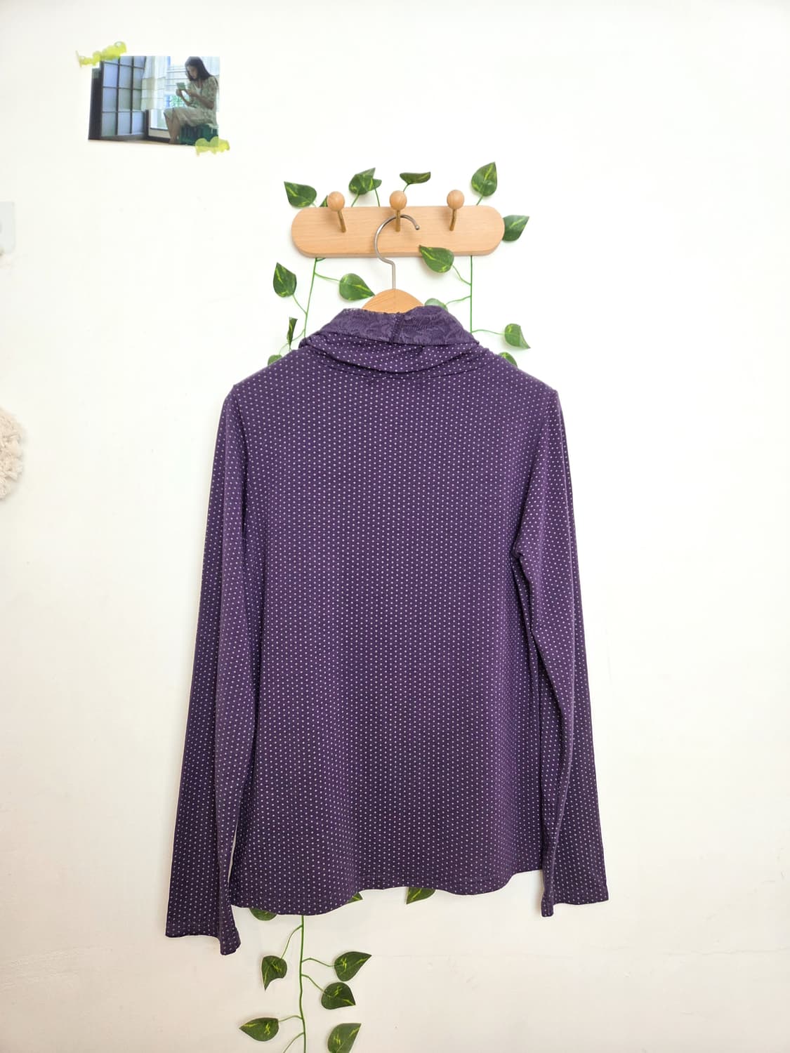 보라 도트 목폴라 슬리브 상품이미지4