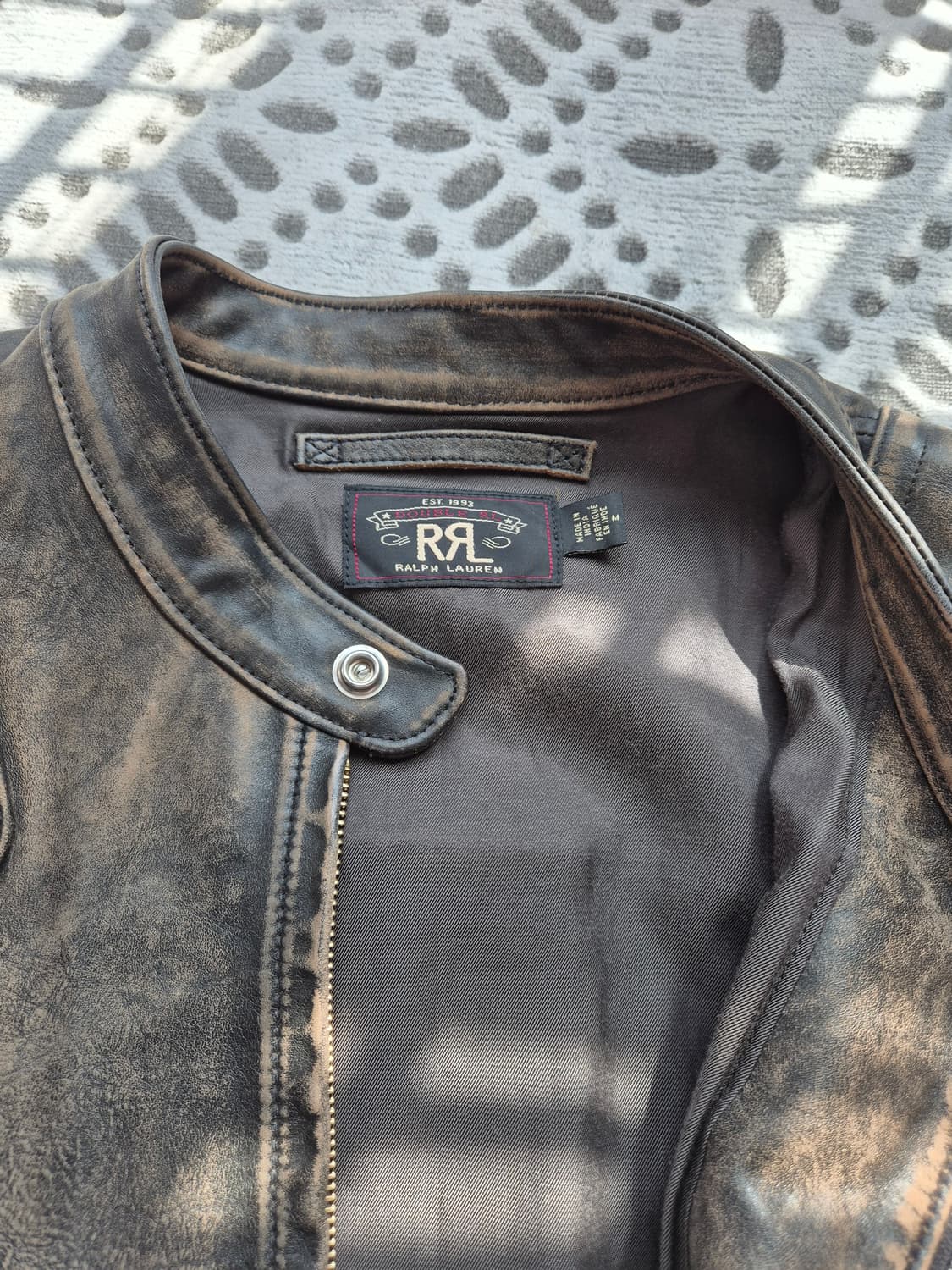 rrl 더블알엘 슬림핏 모토 레더 가죽 자켓 상품이미지4