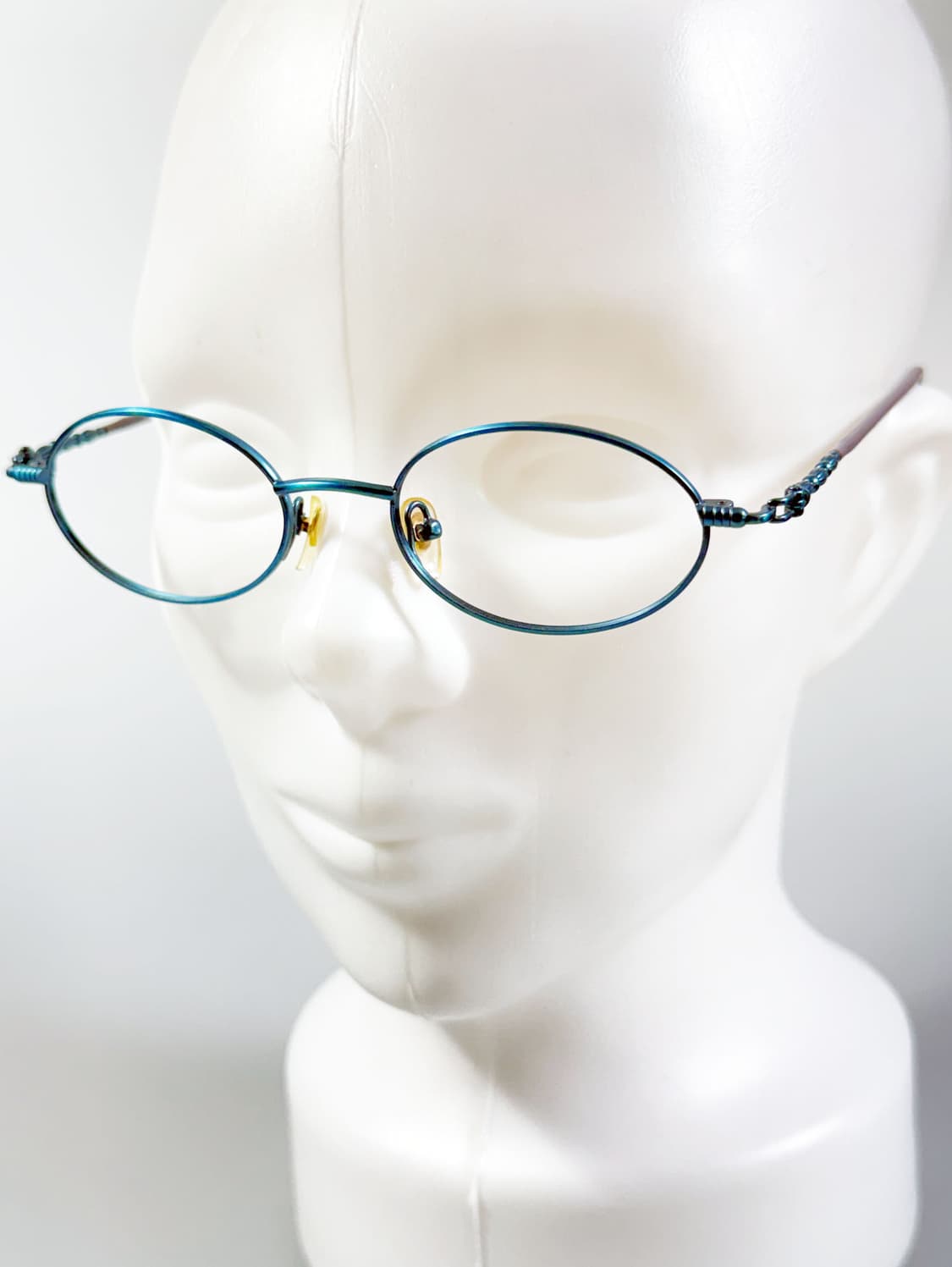 90s Partner 틸 블루 슬림 오벌 메탈 빈티지 안경 상품이미지8