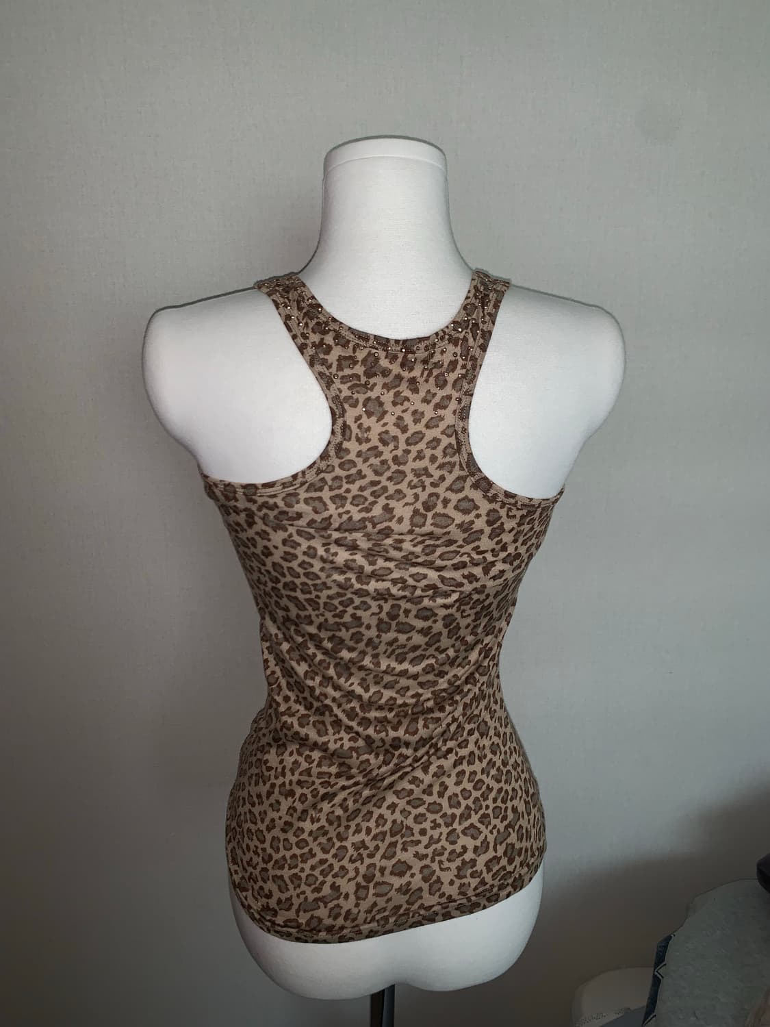 빈티지 레오파드 갸루 나시 상품이미지3