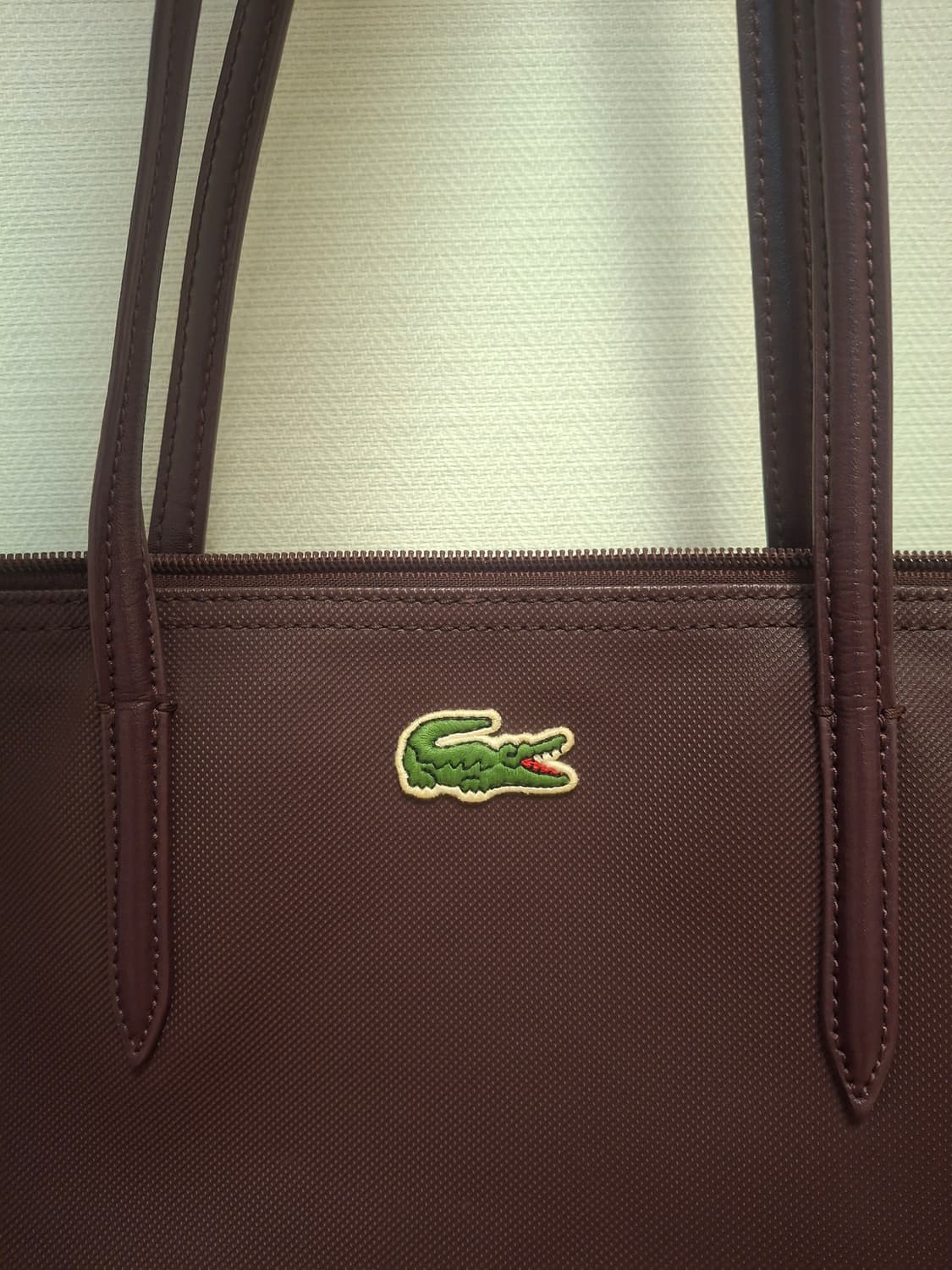 상태좋음)라코스테 보라색 세로형 쇼퍼백 상품이미지2