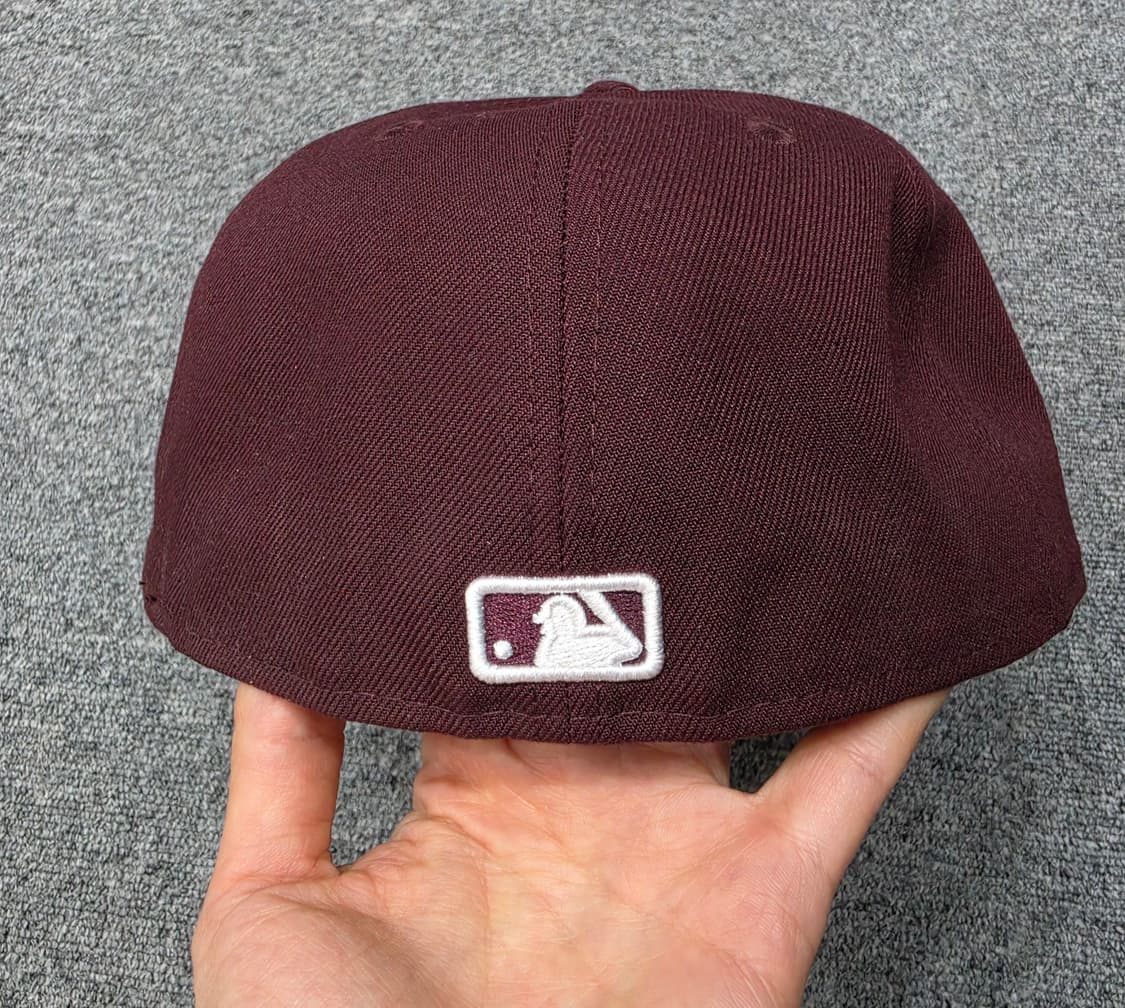 뉴에라 뉴욕 양키즈 59FIFTY 마룬컬러 스냅백 모자 58.7cm 상품이미지6