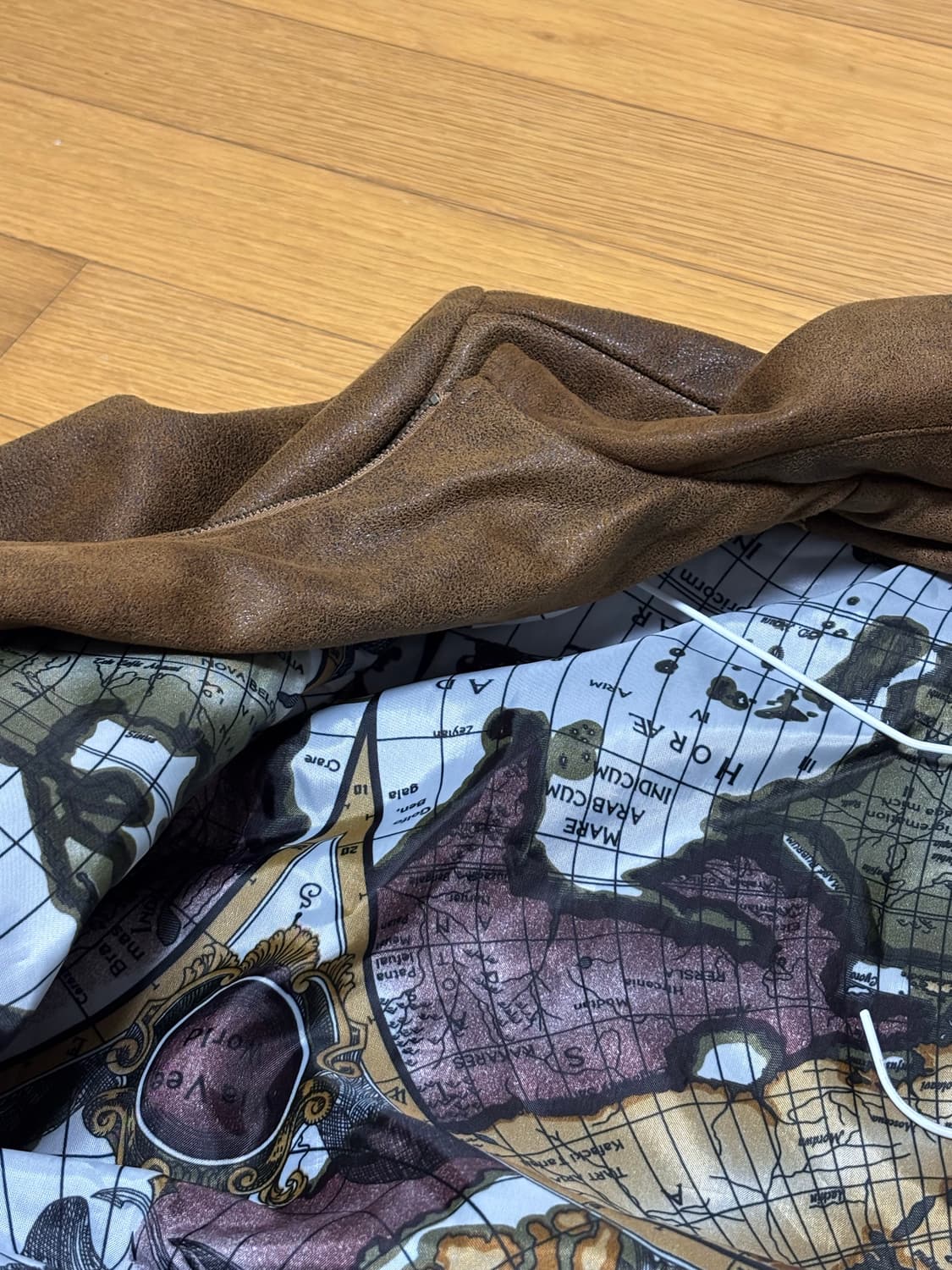 브라운 가죽 블루종 자켓 상품이미지6