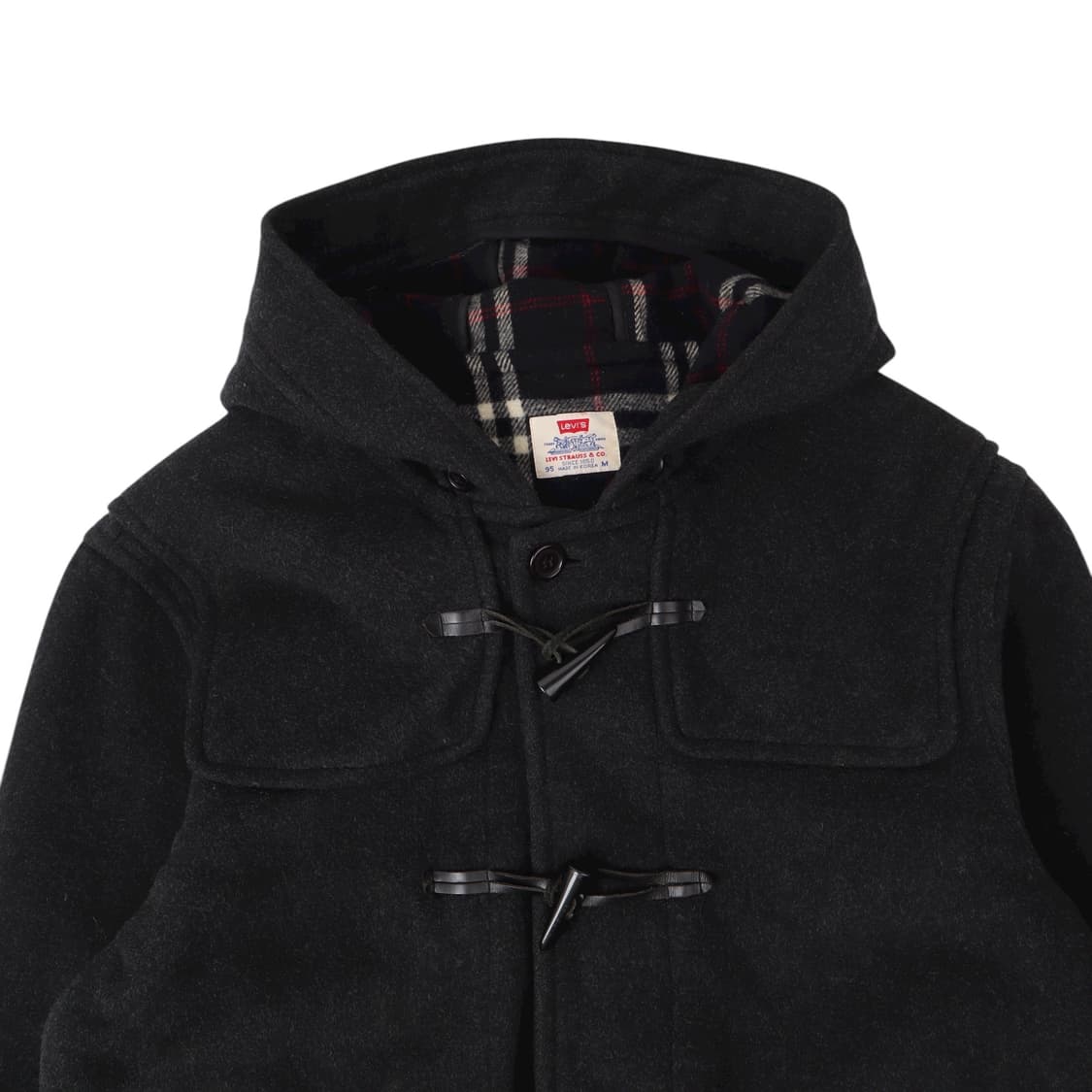 리바이스 2000s 챠콜 울 더플코트 상품이미지2