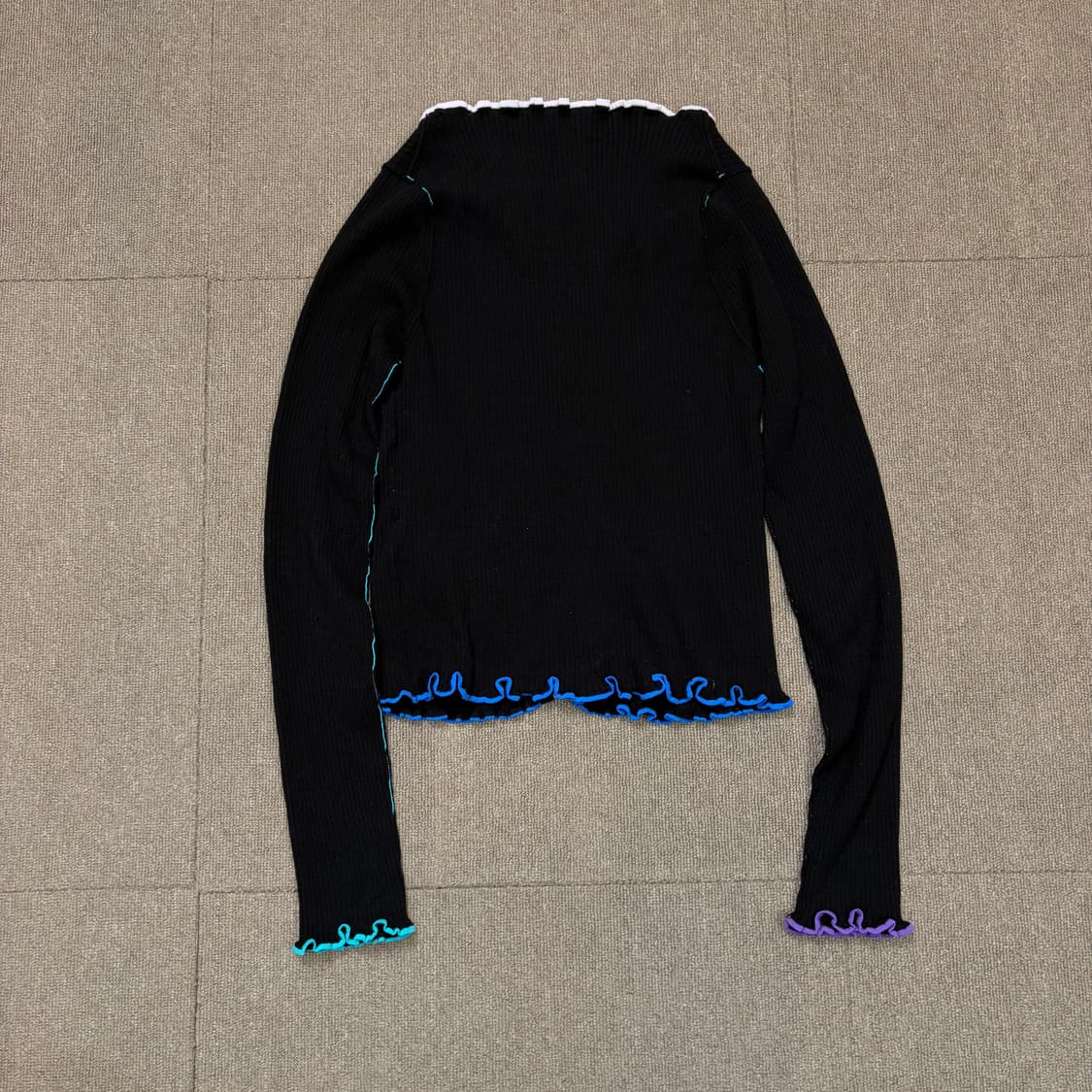 FURFUR japan 골지니트 배색 가디건  상품이미지5