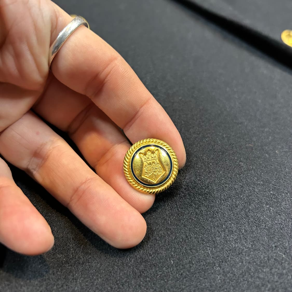 L) 아쿠아스큐텀 울 캐시미어 금장 버튼 블레이저 자켓 상품이미지4