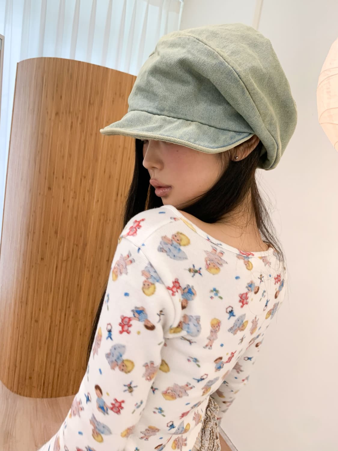 워싱 데님 베렛 햇 상품이미지1