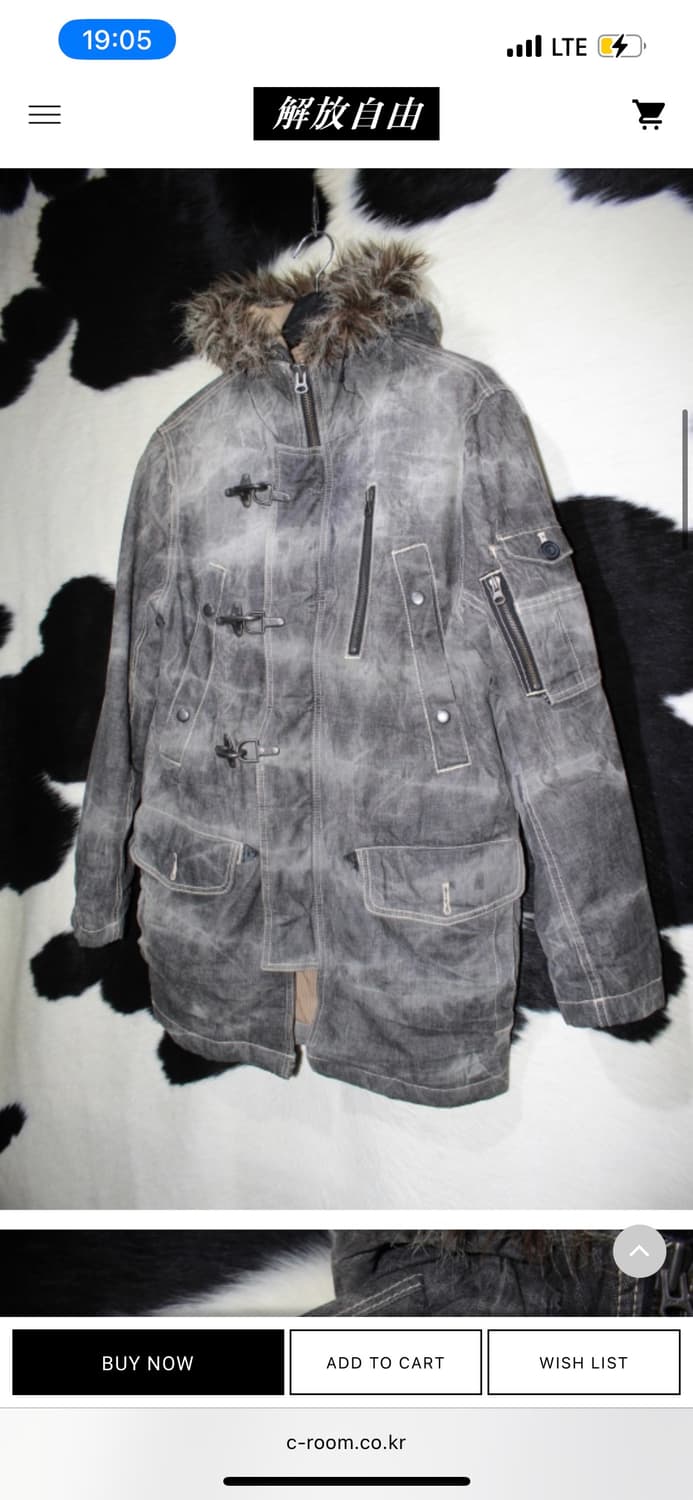 Y2K Washing Half Coat M 상품이미지4