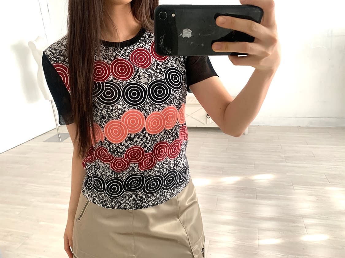 HIROKO KOSHINO Abstract Geometric Top  상품이미지7