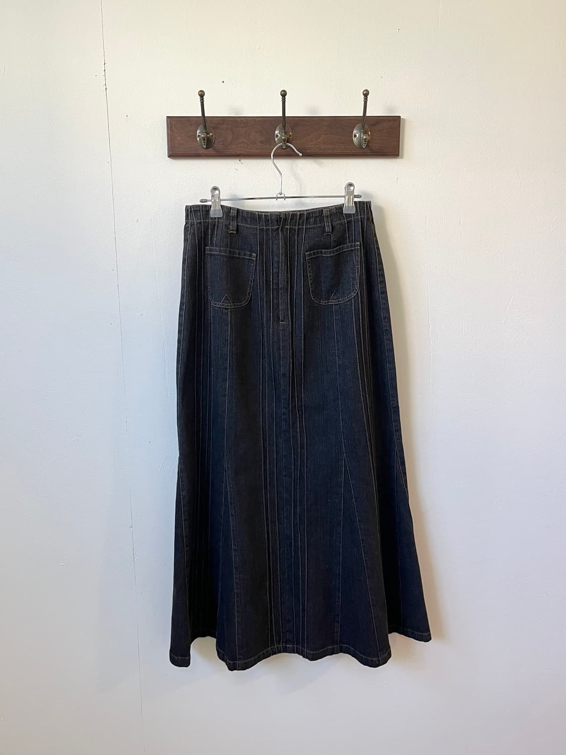 Les Halles Village 스티치 데님 스커트  상품이미지4