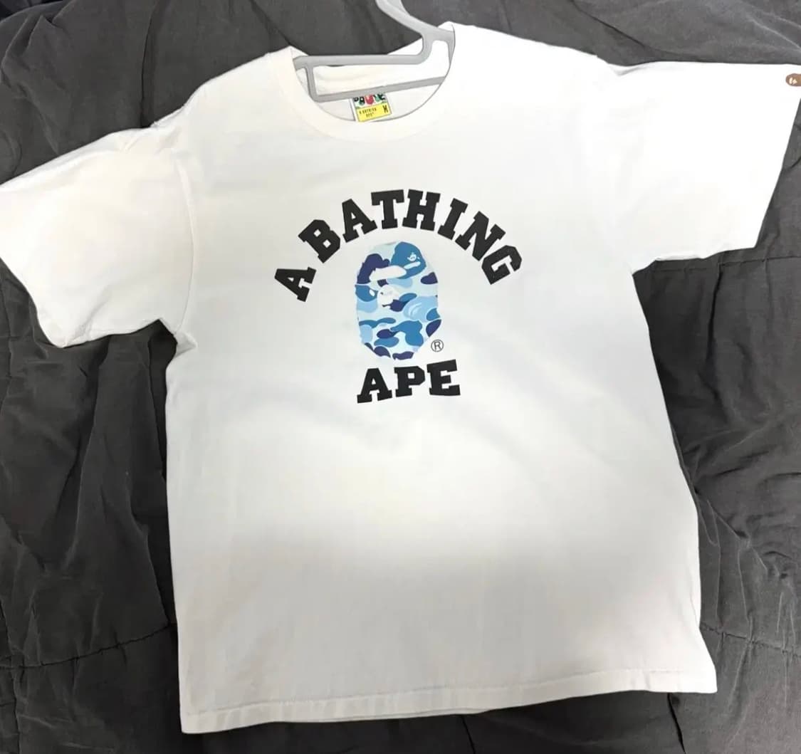 베이프 ABC 카모 컬리지 반팔 티셔츠 M 상품이미지1