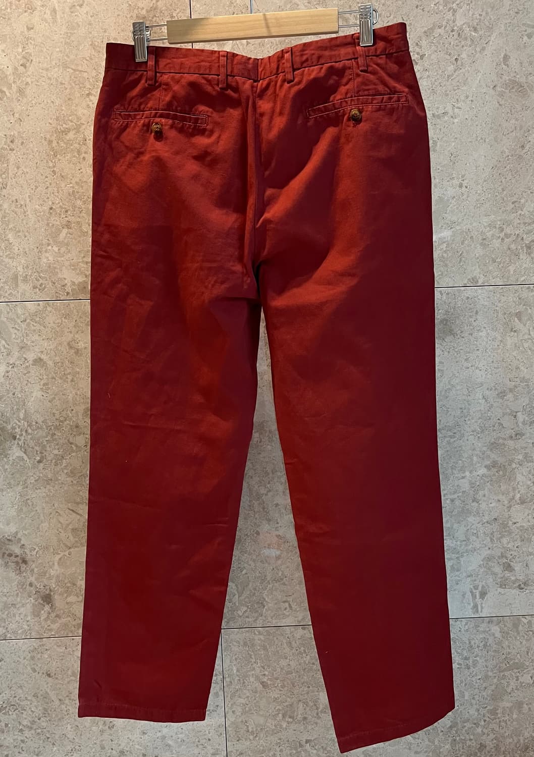 로로피아나 남성 버건디 면/린넨 바지 50(34-35인치) 상품이미지4